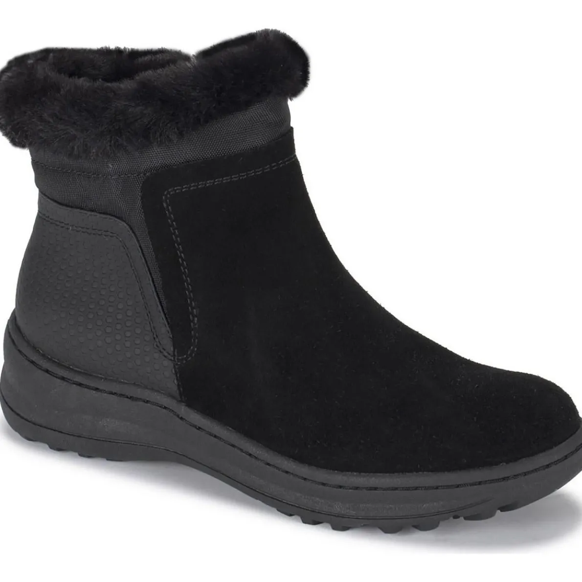 AIDAN Faux Suede Faux Fur Booties