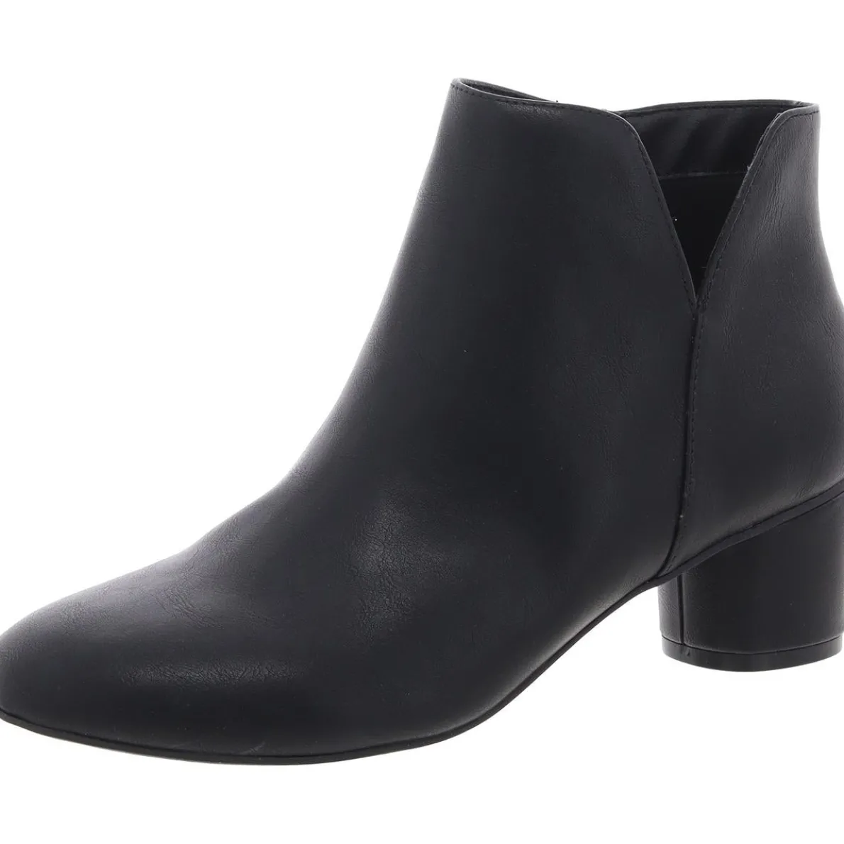 Ailsaa Zipper Faux Leather Booties