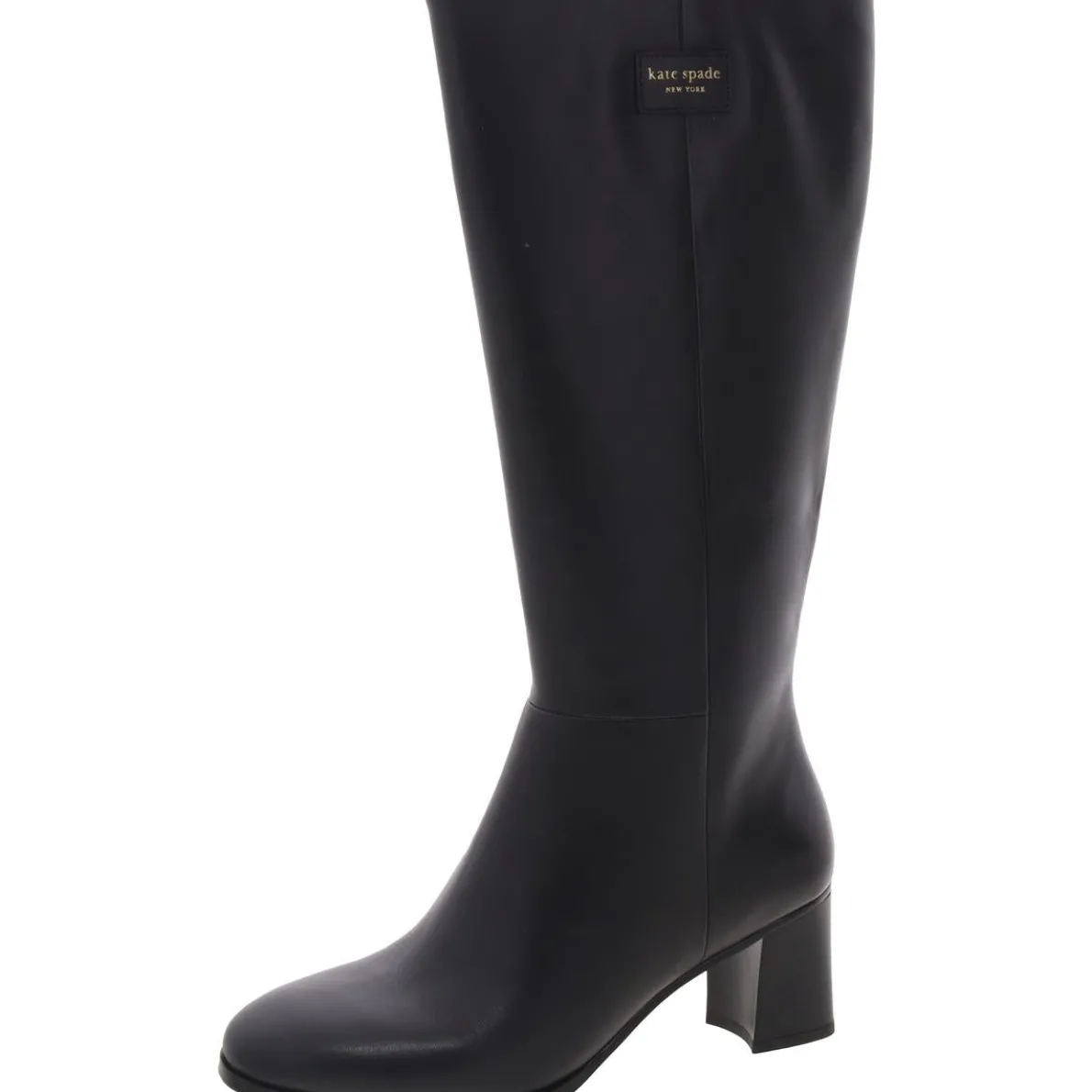 Aimee Zipper Leather Knee-High Boots