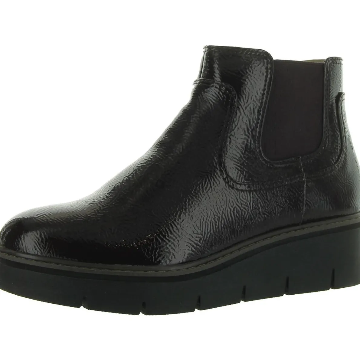 AIRABELL STYLE Faux Leather Wedge Ankle Boots