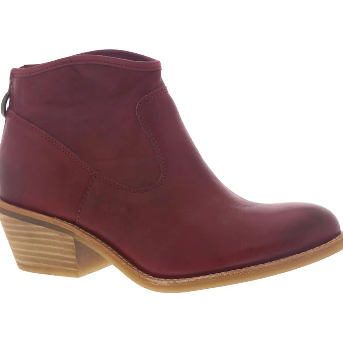 Aisley Leather Stacked Ankle Boots