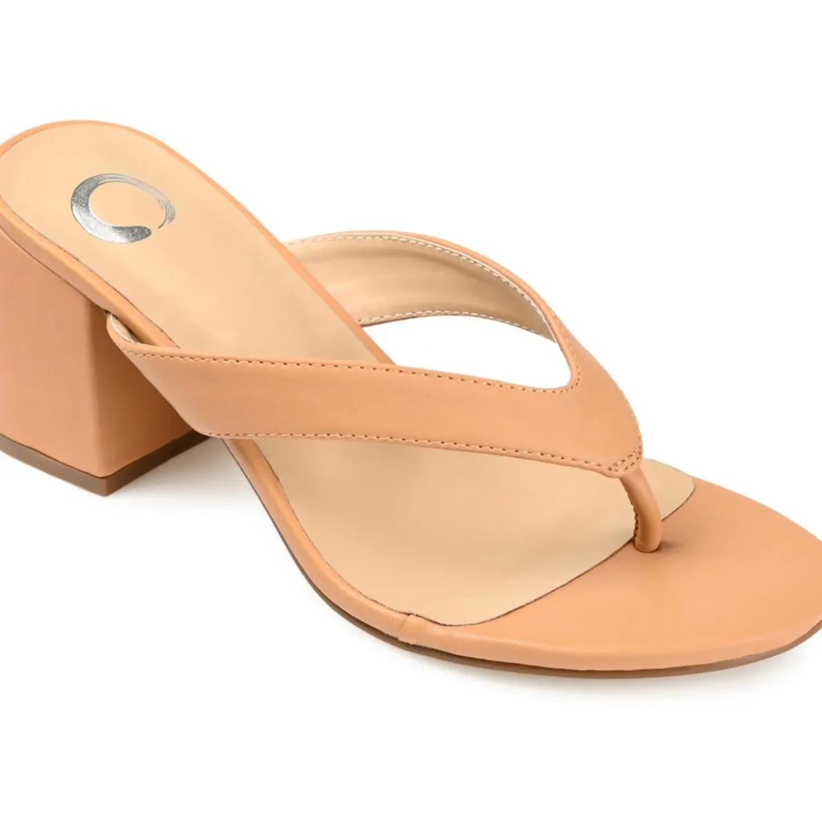 Alika Faux Leather Slip On Heels