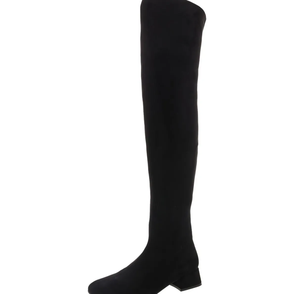 Allured Block Heel Faux Suede Over-The-Knee Boots