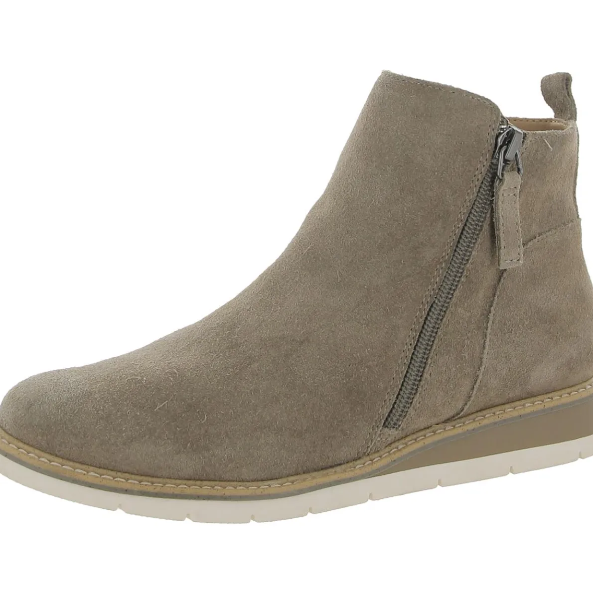 Aly 14 Suede Side Zipper Ankle Boots