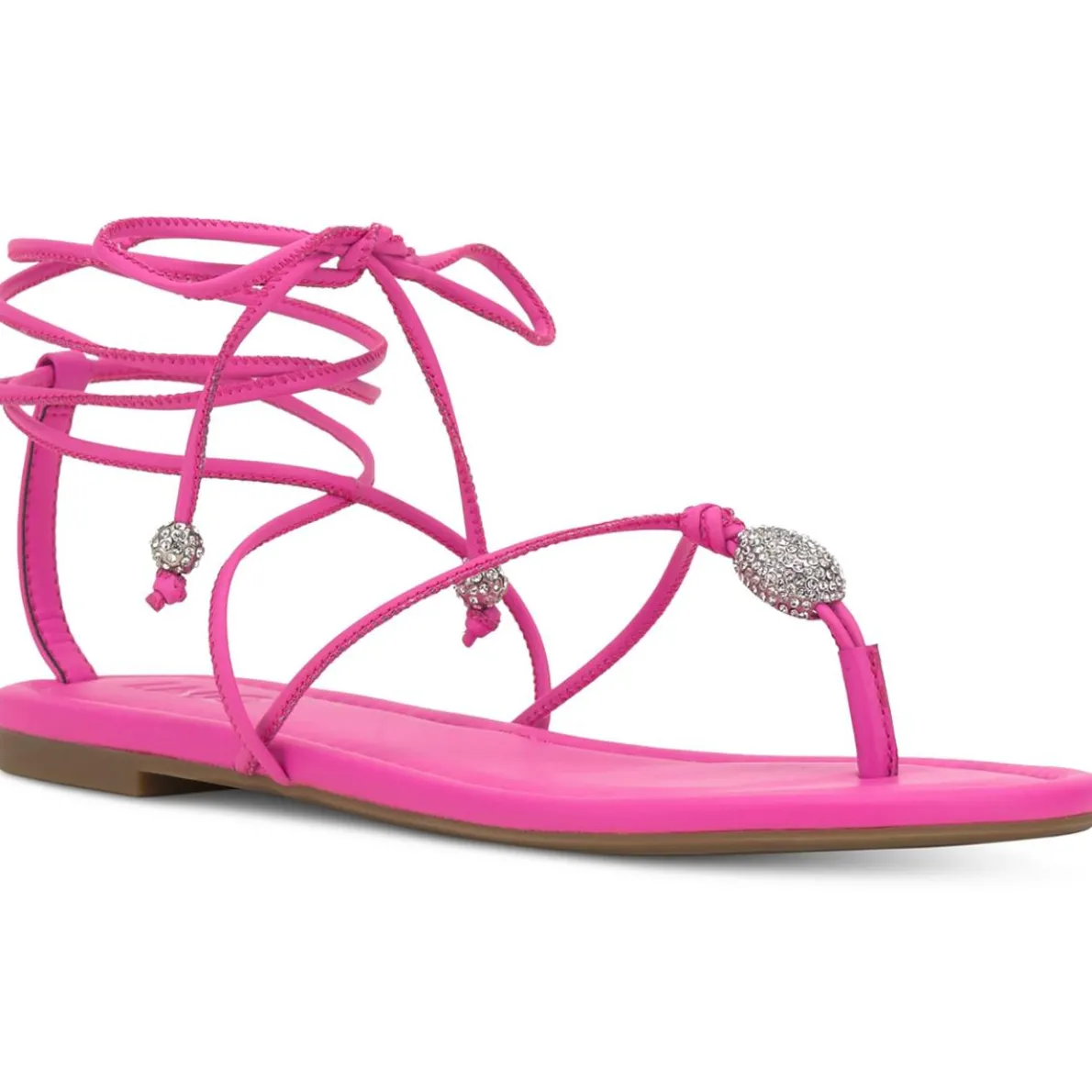 Amilie Faux Leather Round Toe Strappy Sandals