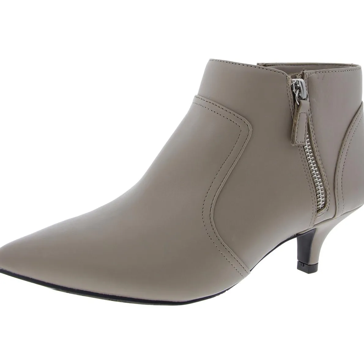 Annalee Zipper Faux Leather Booties