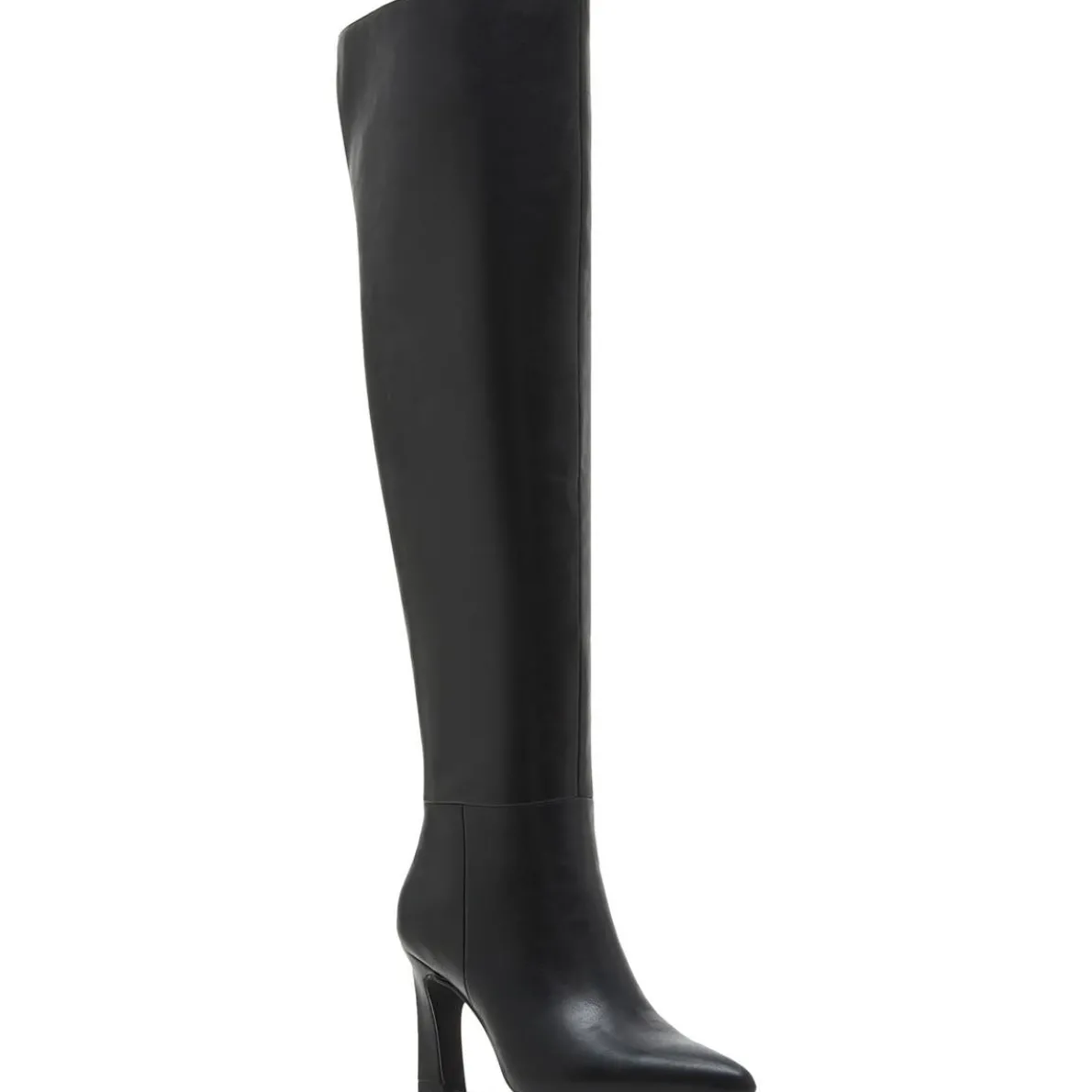 Sizzlee Solid Faux Leather Over-The-Knee Boots