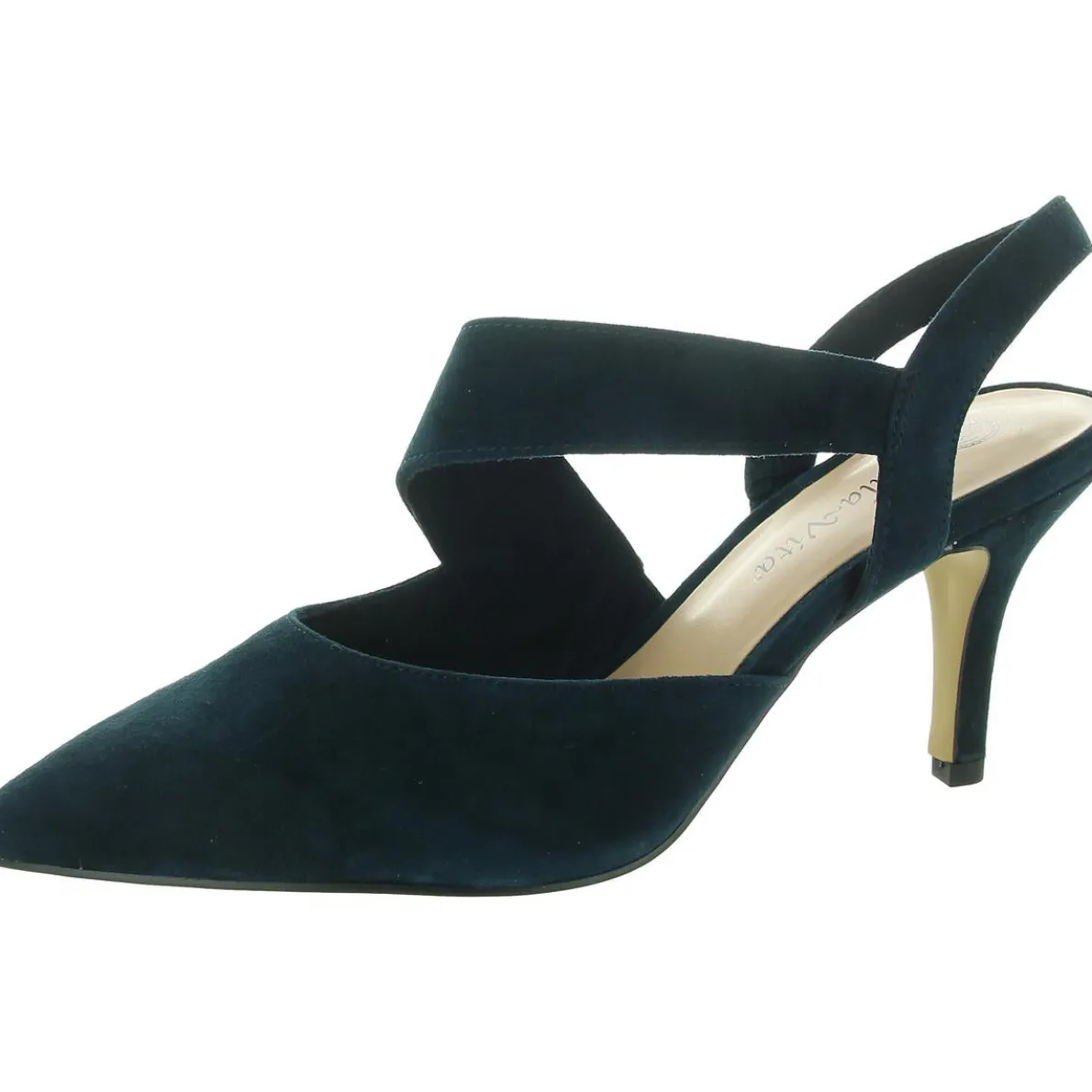 Arabella Leather Pointed Toe Slingback Heels