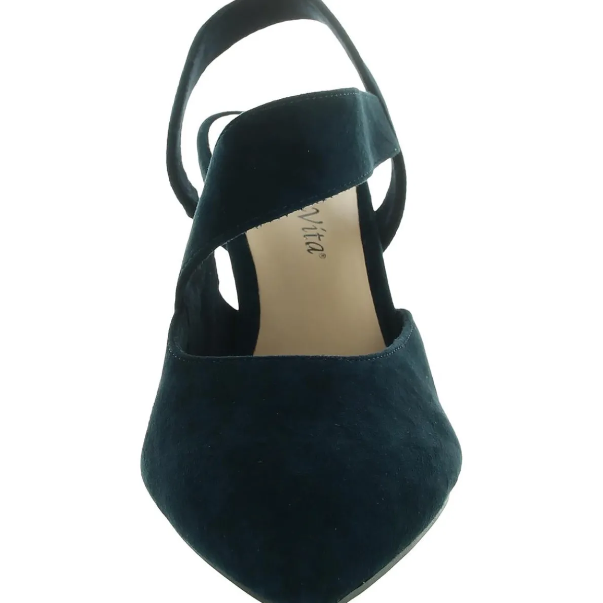 Arabella Leather Pointed Toe Slingback Heels