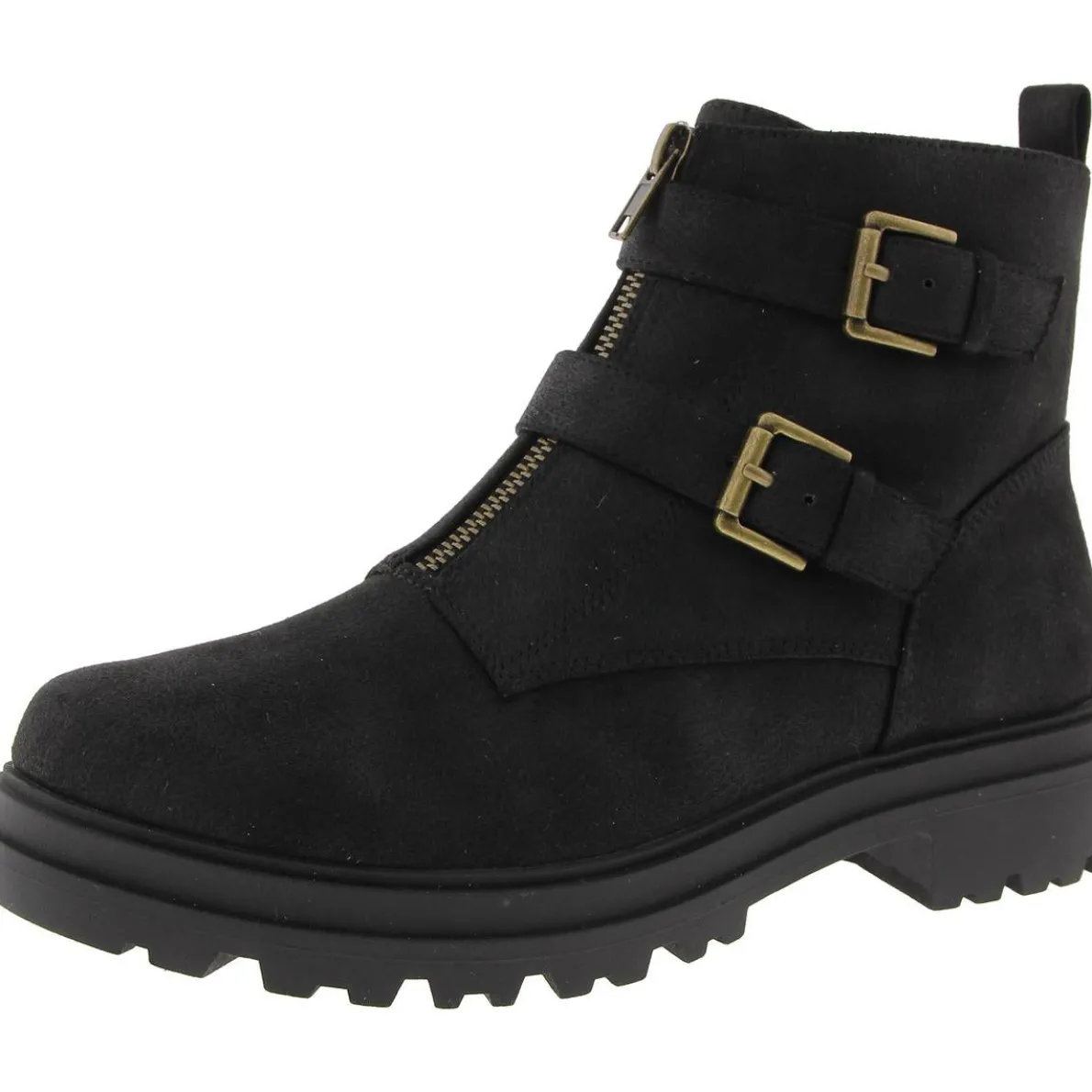 Arcadia Zipper Faux Leather Booties