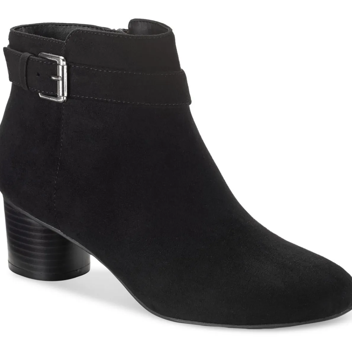 Ariel Faux Suede Zipper Booties