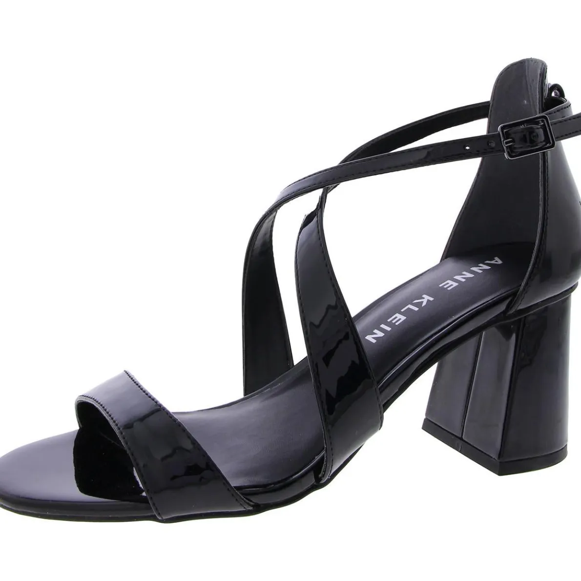 Armaretta Patent Ankle Strap Block Heel