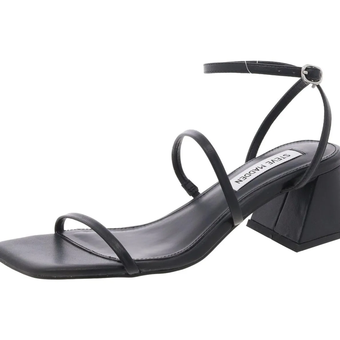 Ashlynn Leather Block Heel Ankle Strap