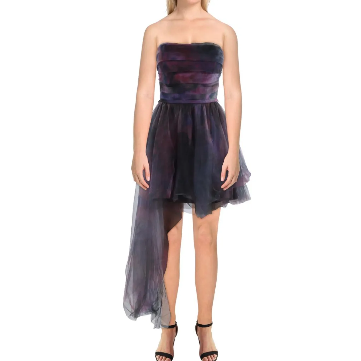 Asymmetric Mesh Mini Dress