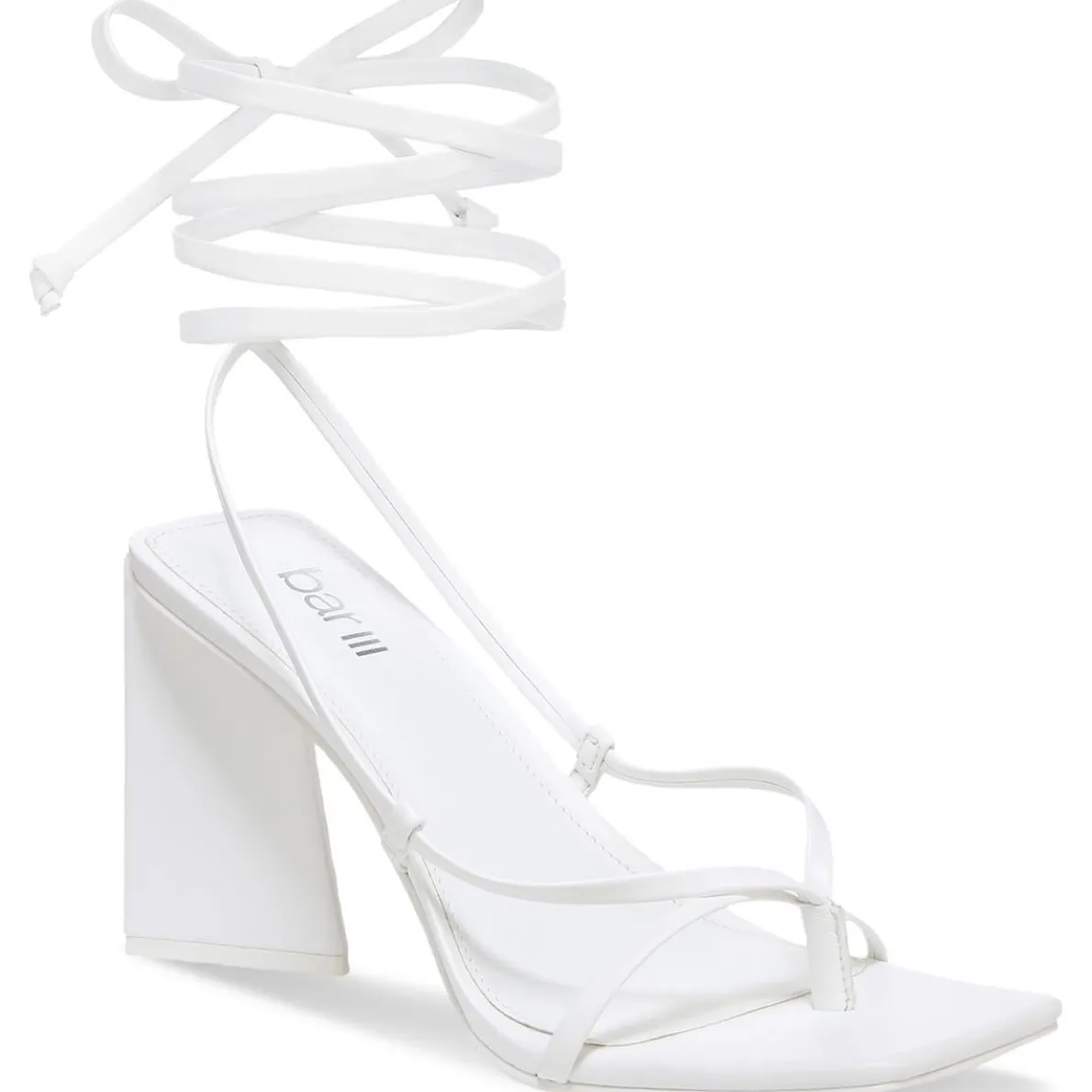 AURORAA Faux Leather Strappy Block Heel