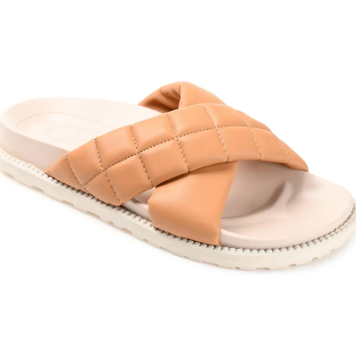 Aveena Faux Leather Slide Sandals