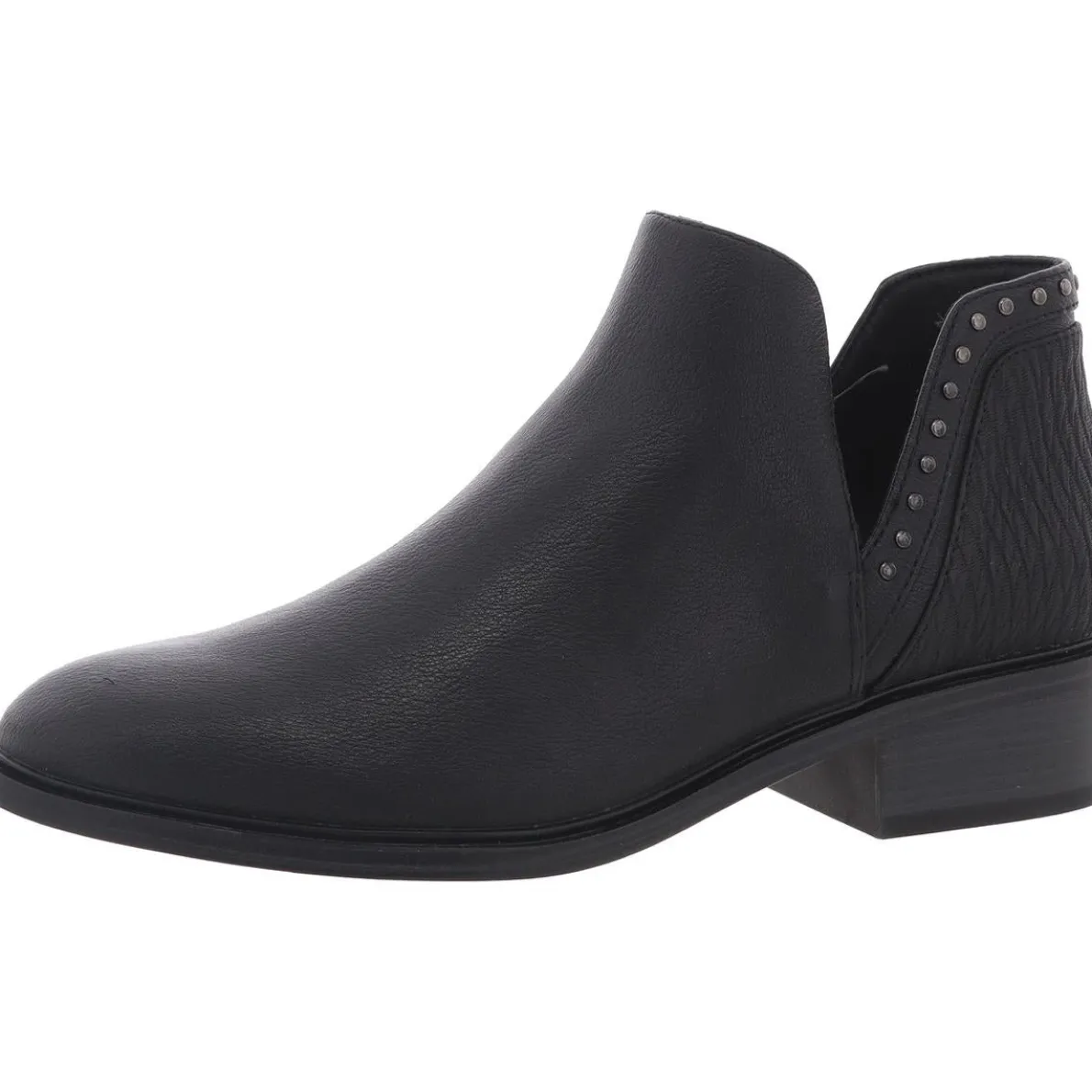 Avril Studded Faux Leather Ankle Boots