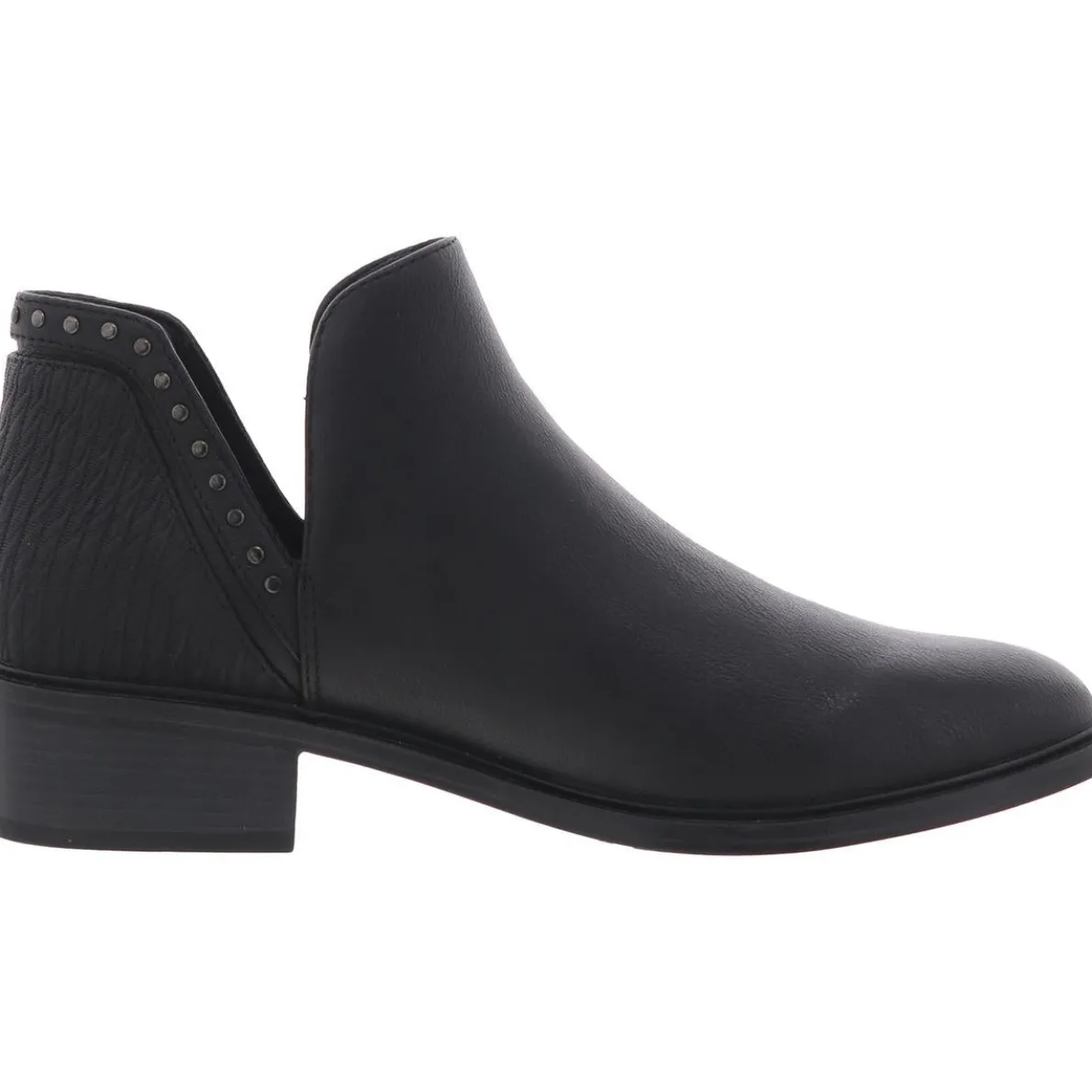 Avril Studded Faux Leather Ankle Boots