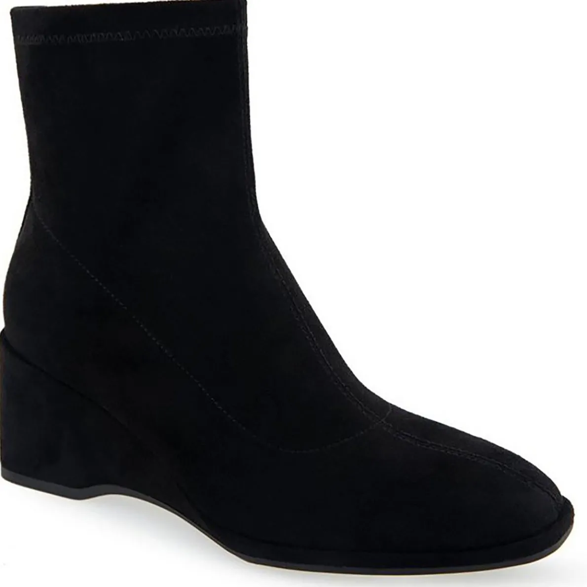 ANOUK Faux Suede Laceless Wedge Boots