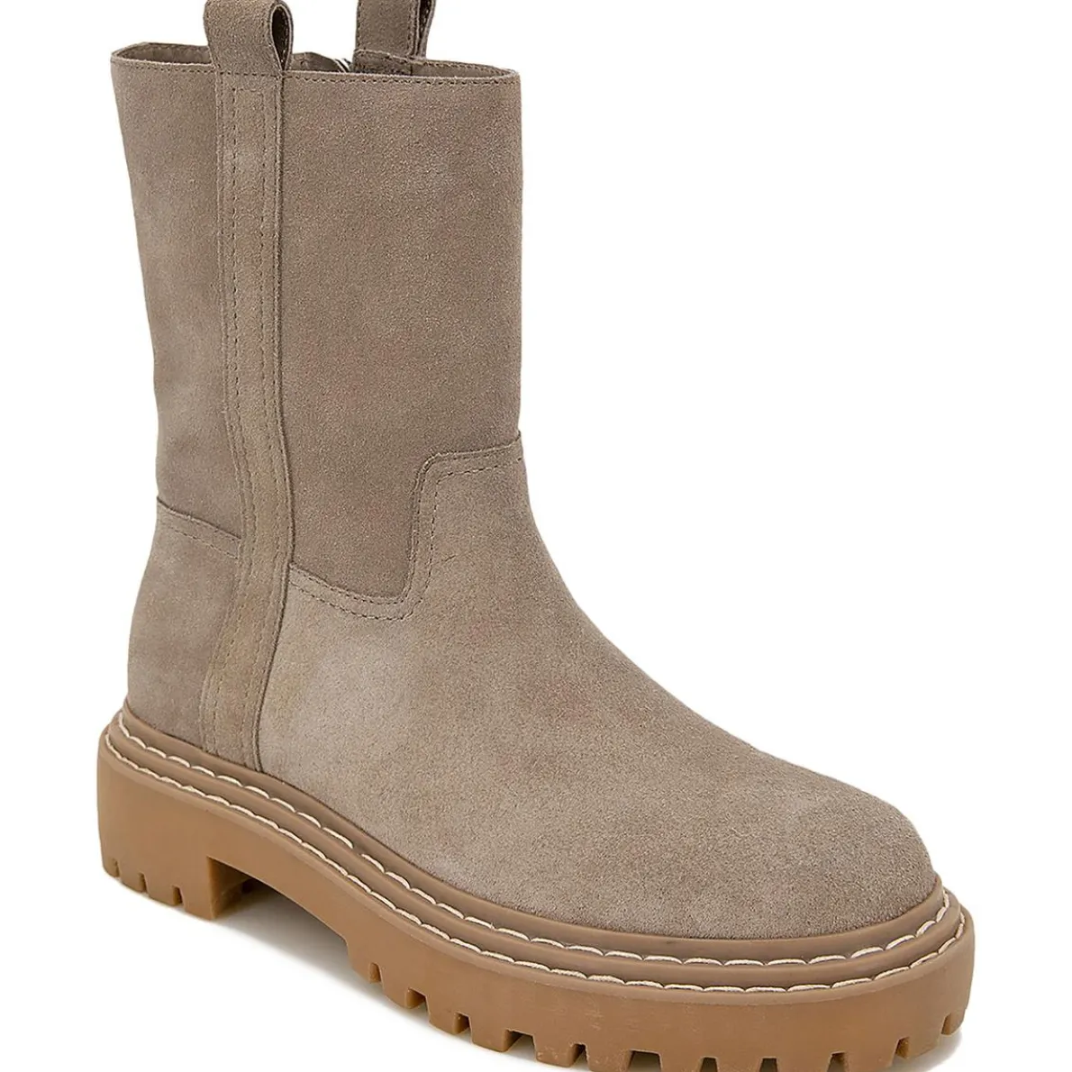 Adria Solid Pull On Mid-Calf Boots