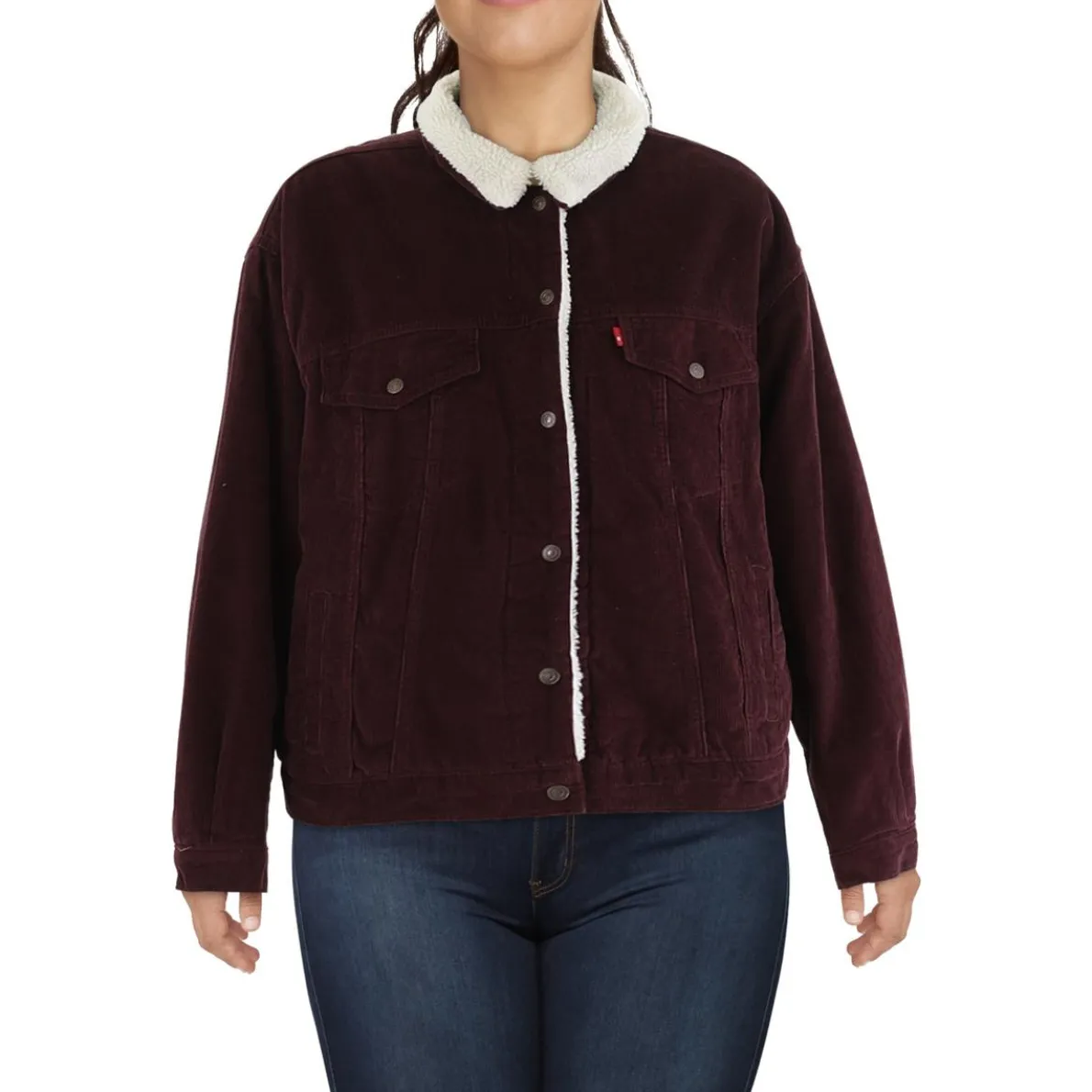 Plus Pocket Corduroy Trucker Jacket