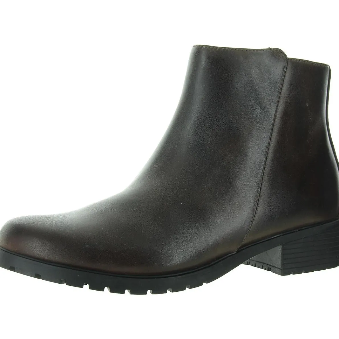 Margo Zipper Leather Ankle Boots
