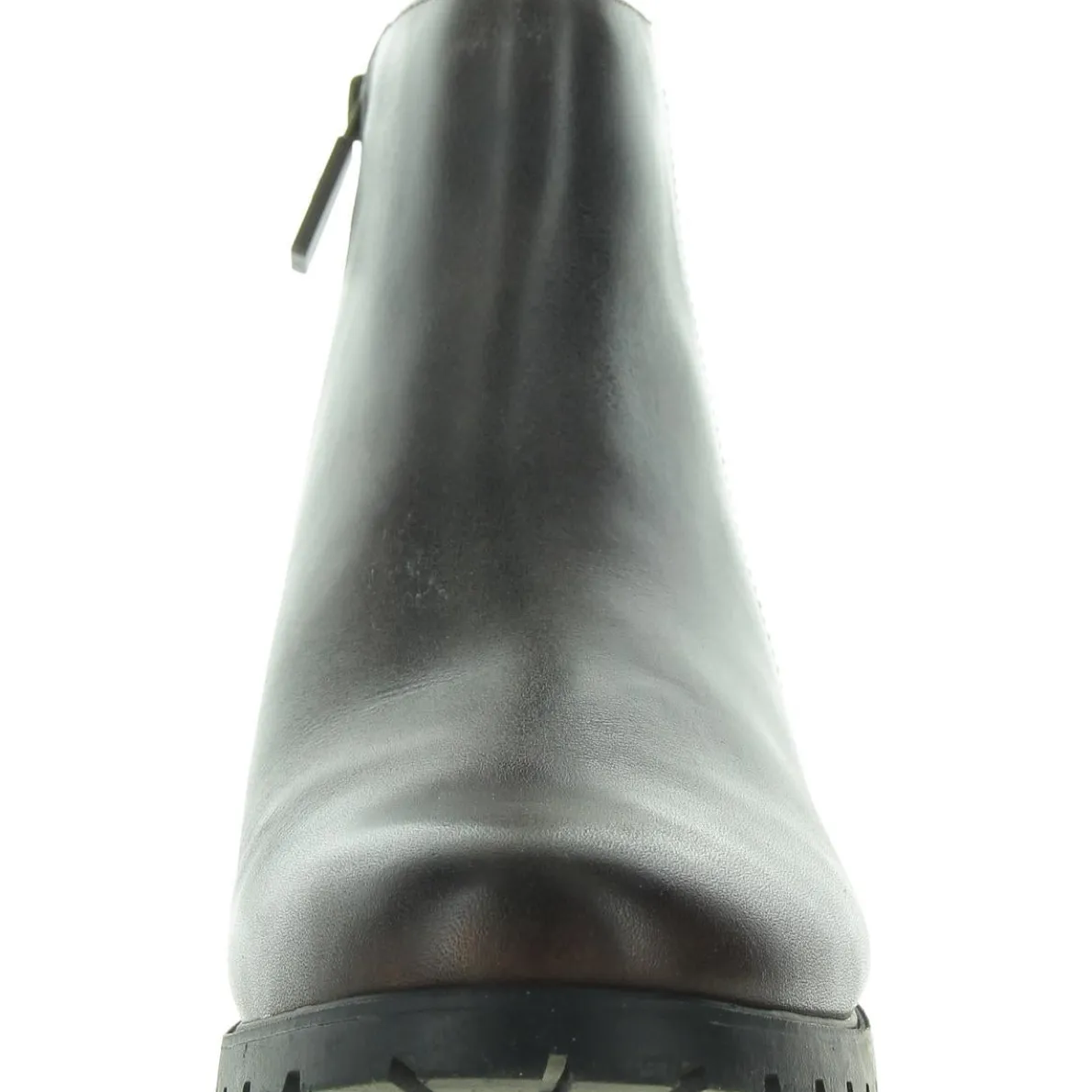 Margo Zipper Leather Ankle Boots