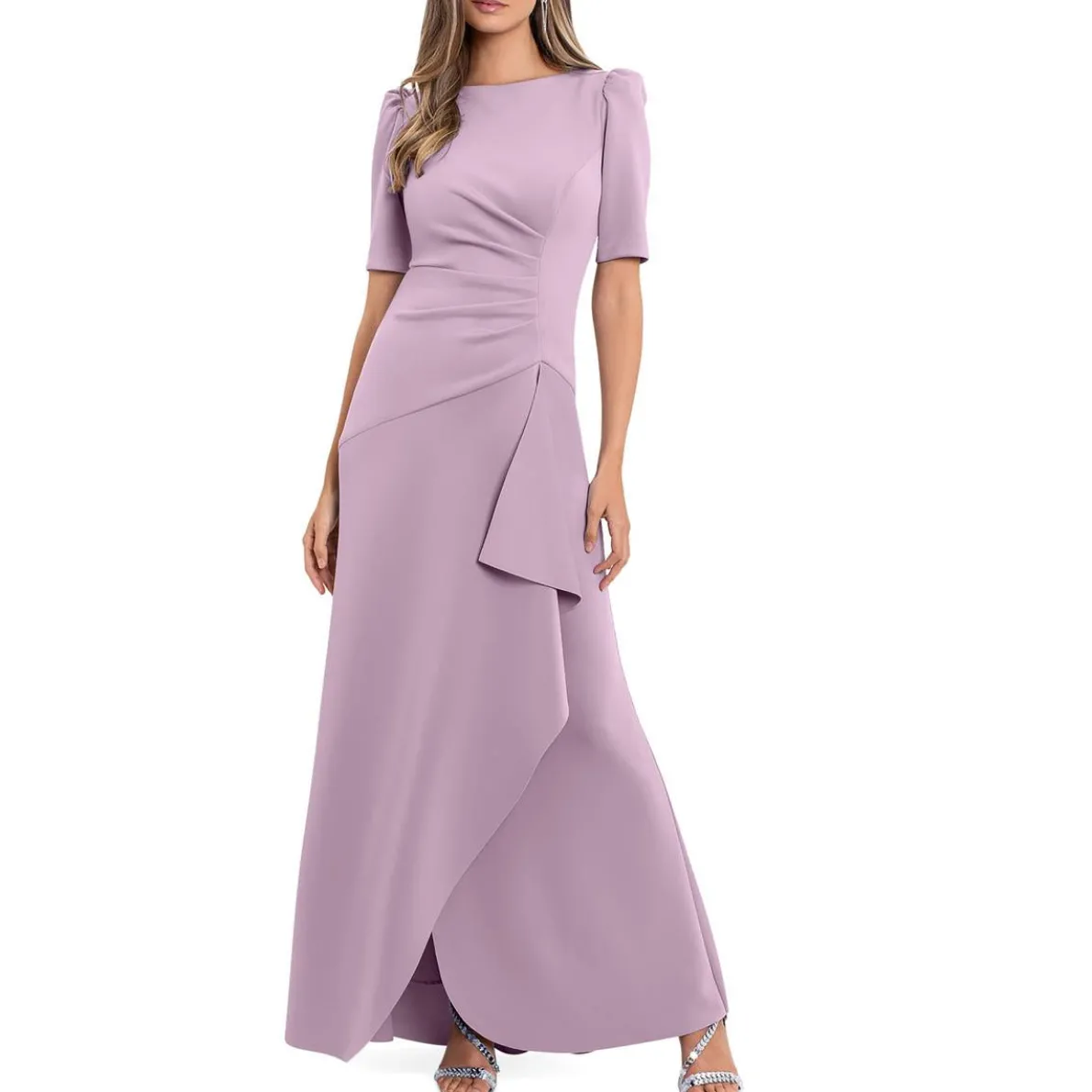 Gathered Maxi Evening Dress