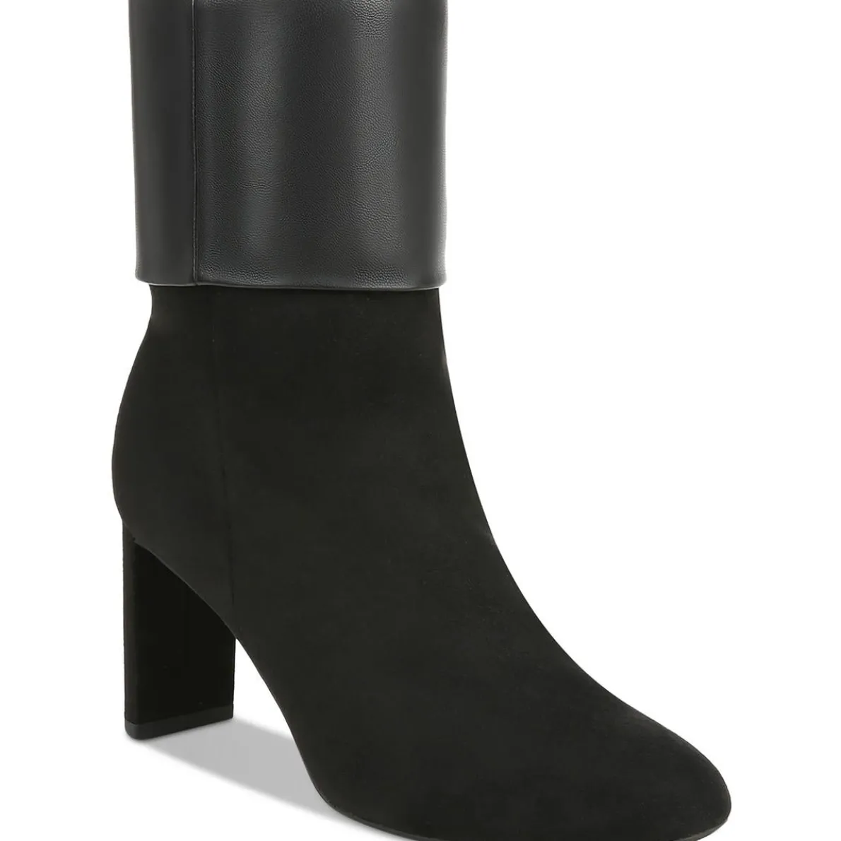 Ajojo Faux Suede Mixed Media Booties