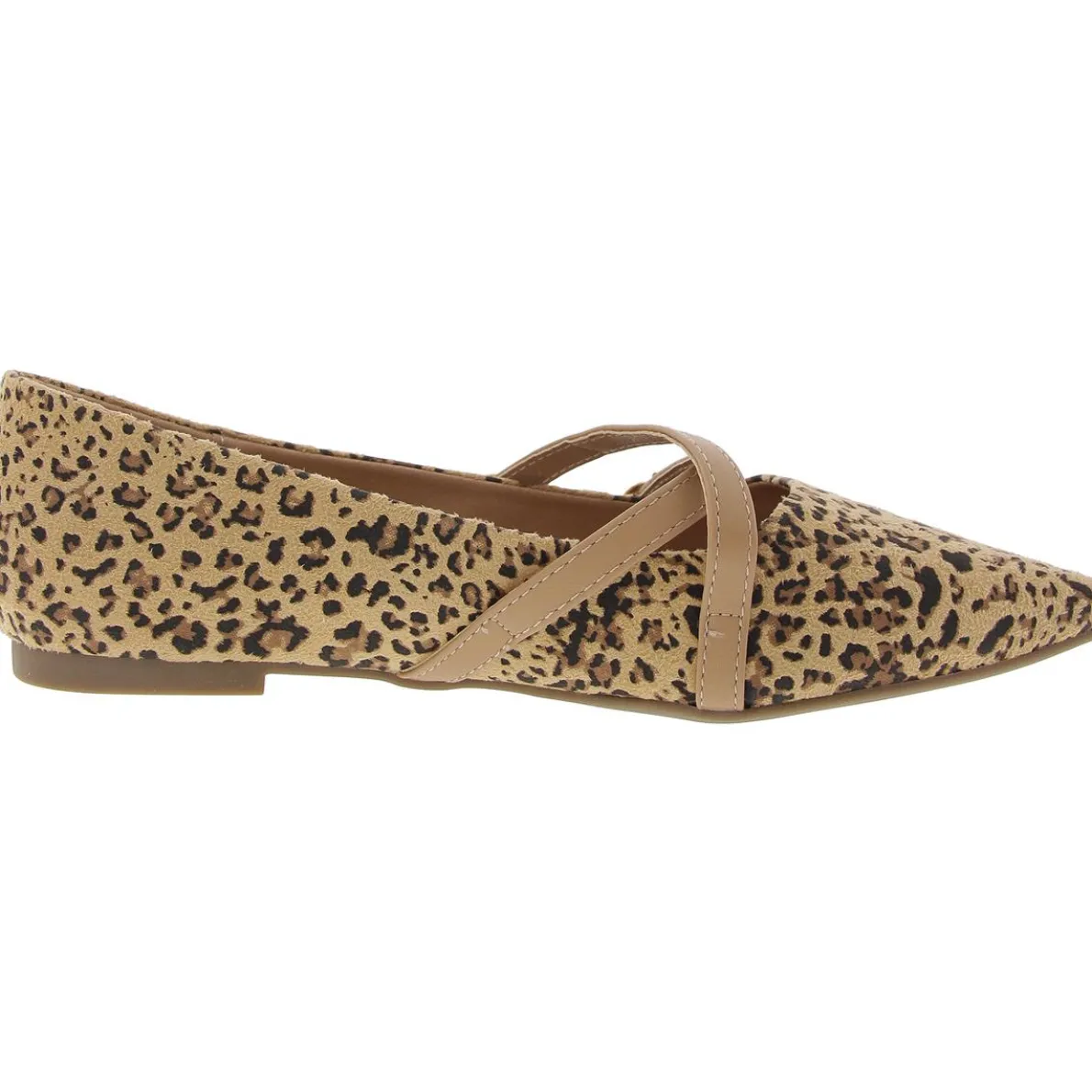 Animal Print Faux Suede Ballet Flats