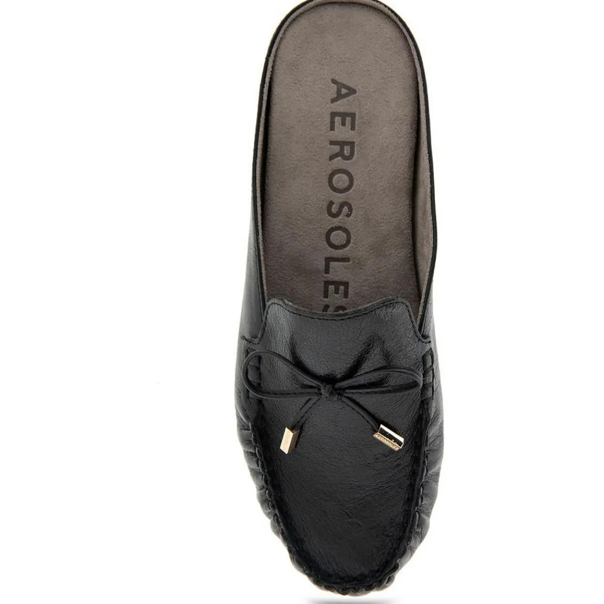 Cody Bow Leather Slide Slippers