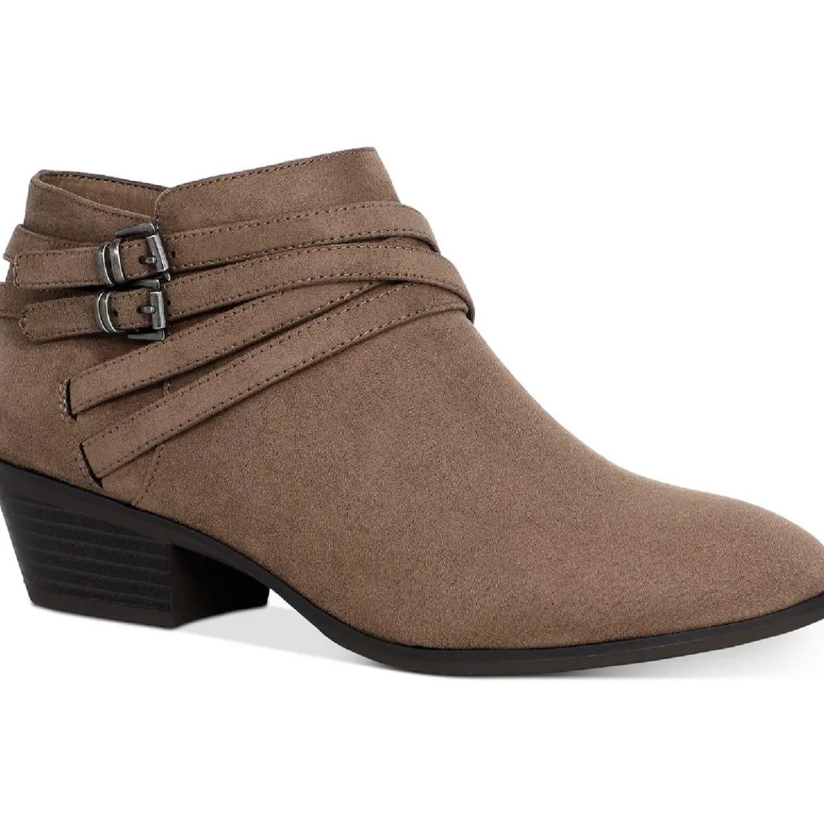 Willow Microfiber Block Heel Ankle Boots