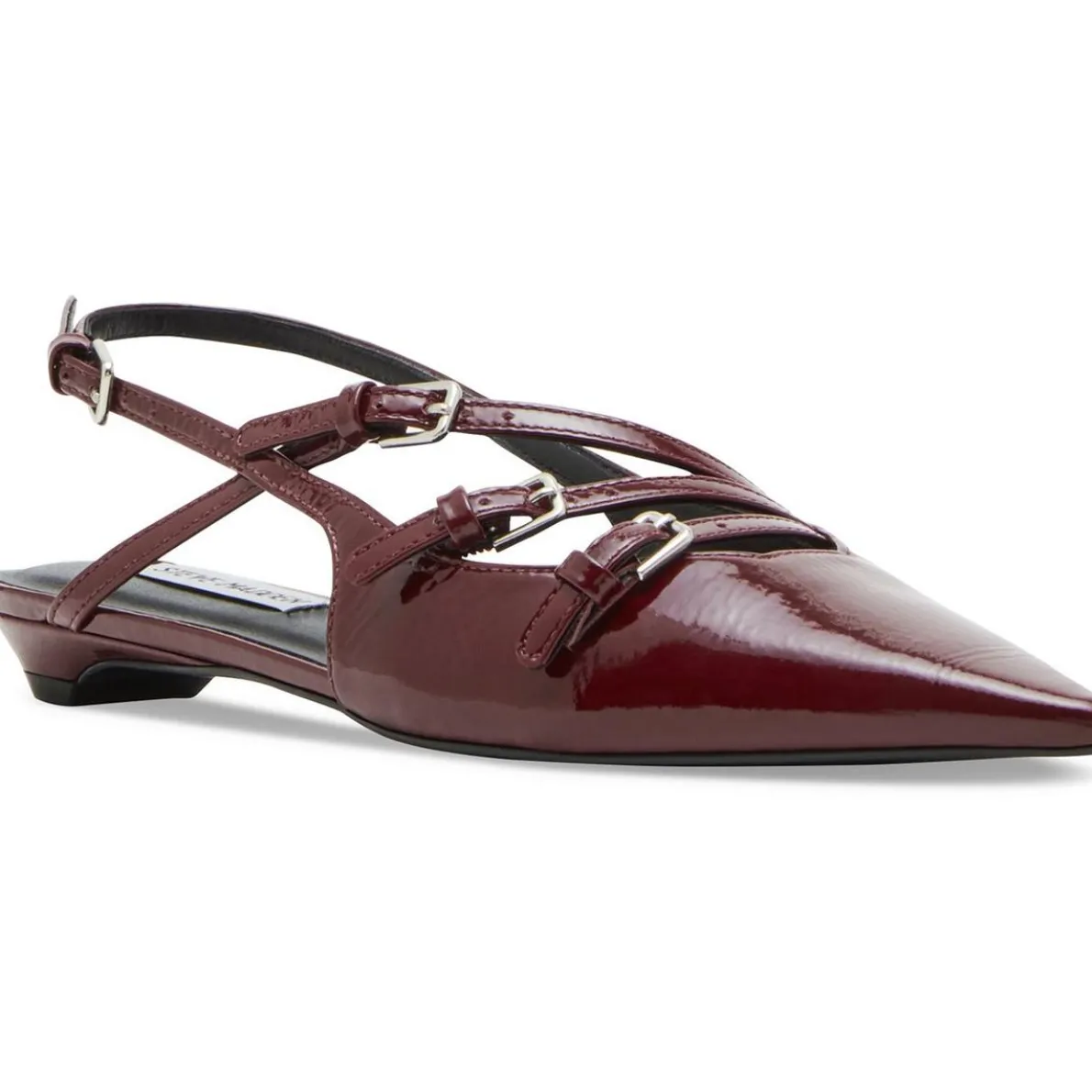 Peony Strappy Leather Slingback Slippers