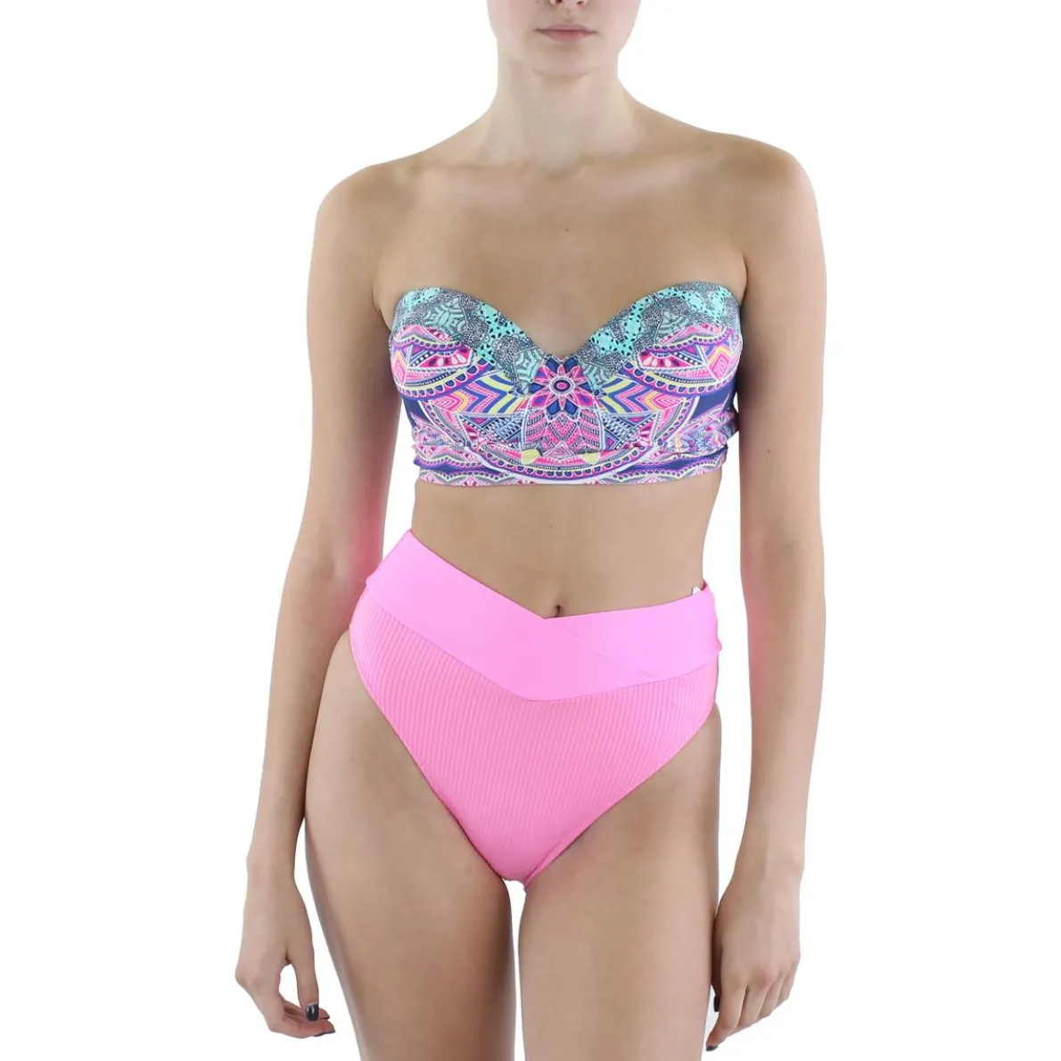 Juniors High Waist Bikini Swim Bottom Separates