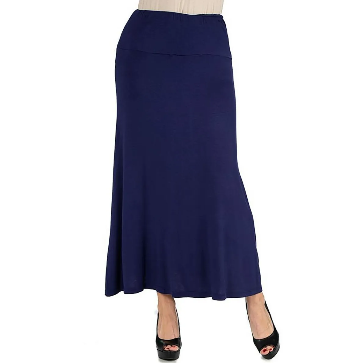 Banded Pull On Maxi Skirt