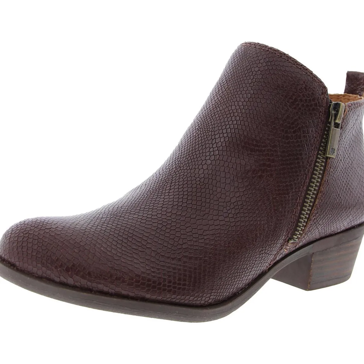 BASEL Zipper Leather Booties