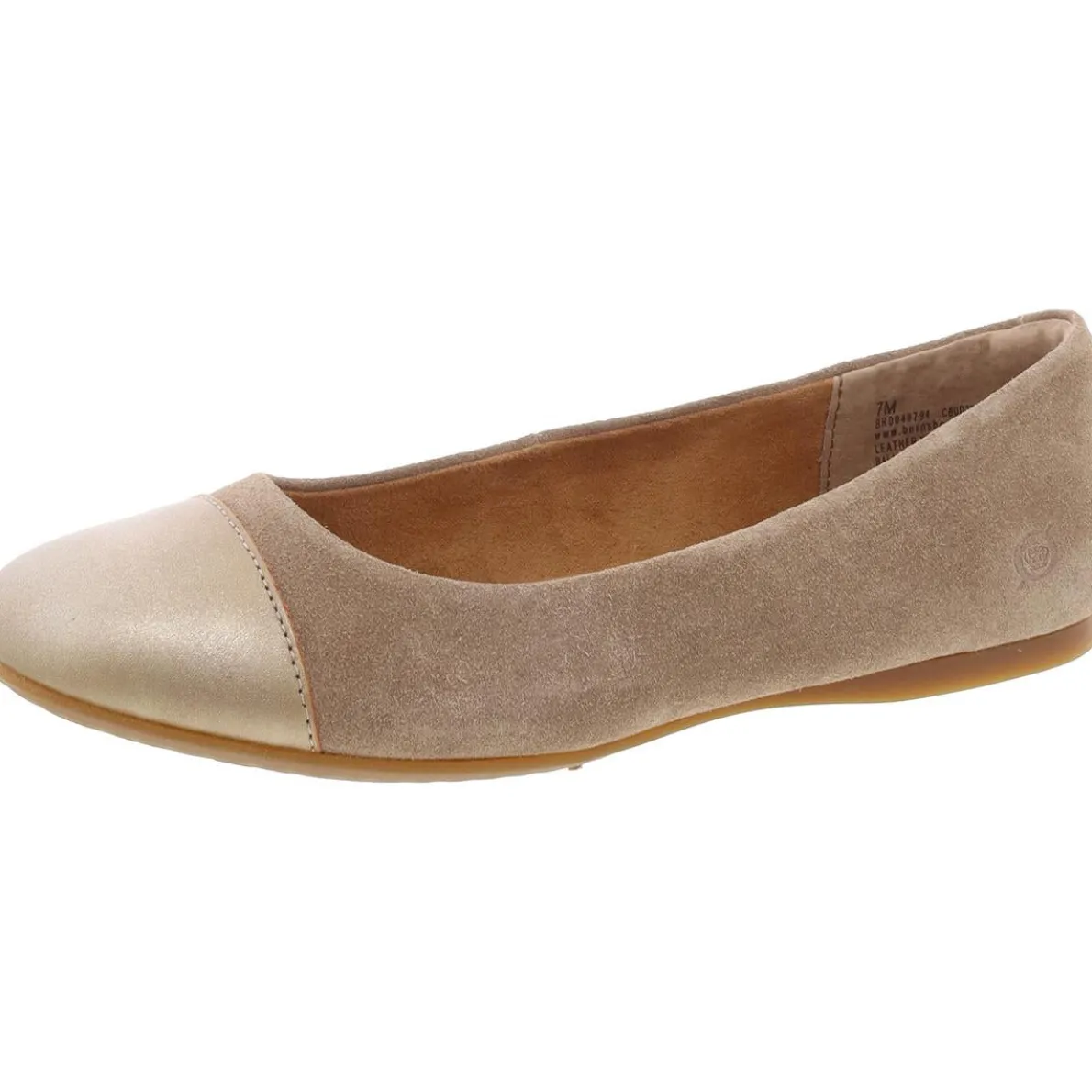 BATTI Mixed Media Faux Suede Ballet Flats