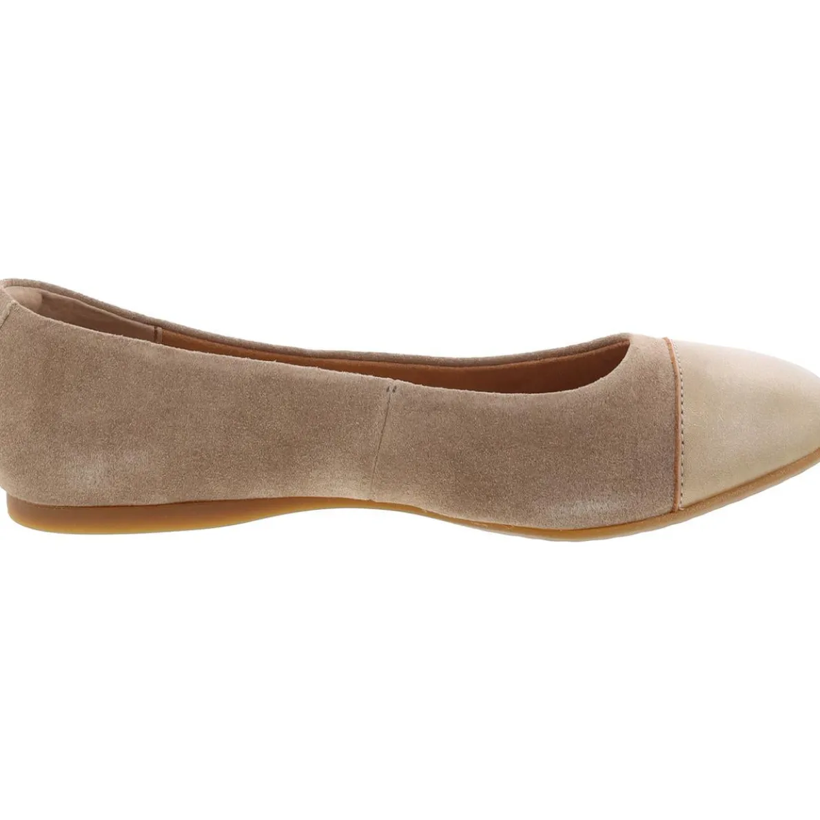 BATTI Mixed Media Faux Suede Ballet Flats