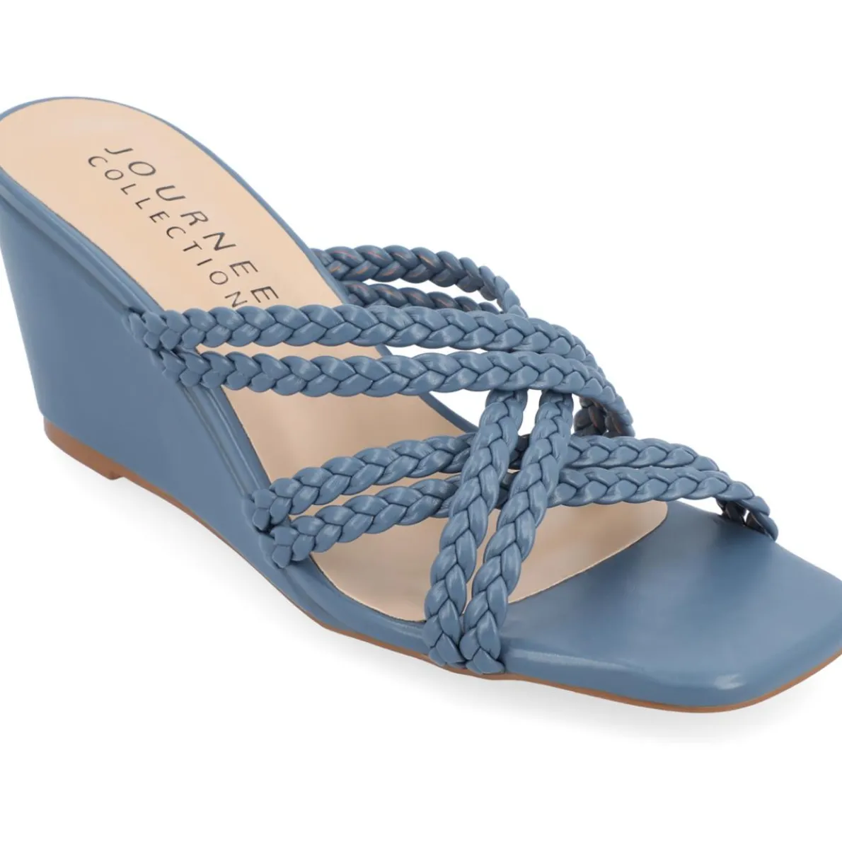 BAYLEN Beachy Square toe Wedge Sandals