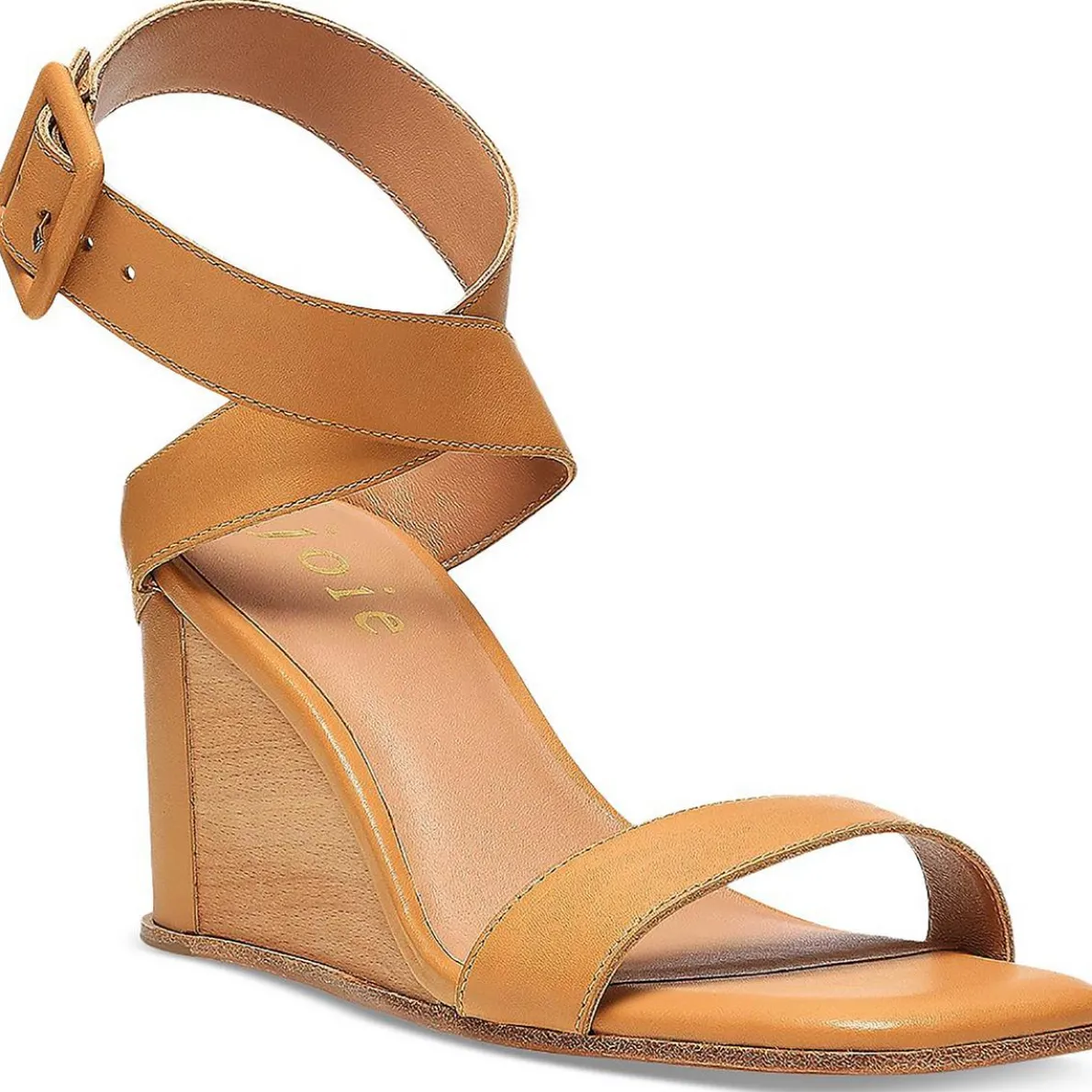 Bayley 35 Leather Ankle Strap Wedge Sandals