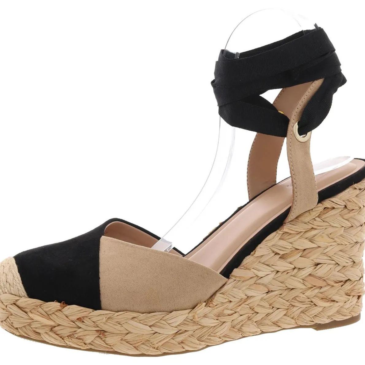 Moniquee 2 Faux Suede Wedge Espadrille Heels