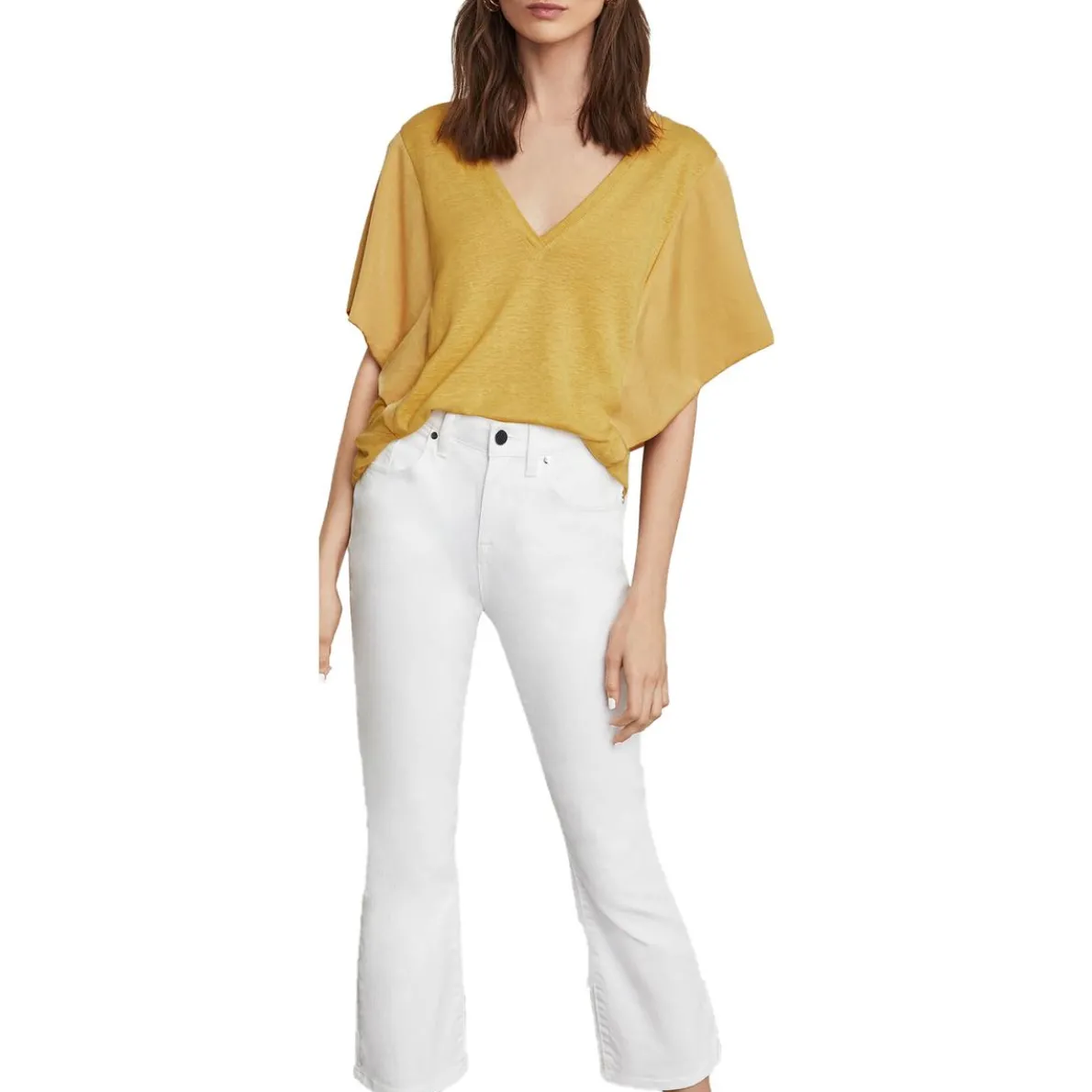 BCBG Max Azria High Rise Cropped Bootcut Jeans