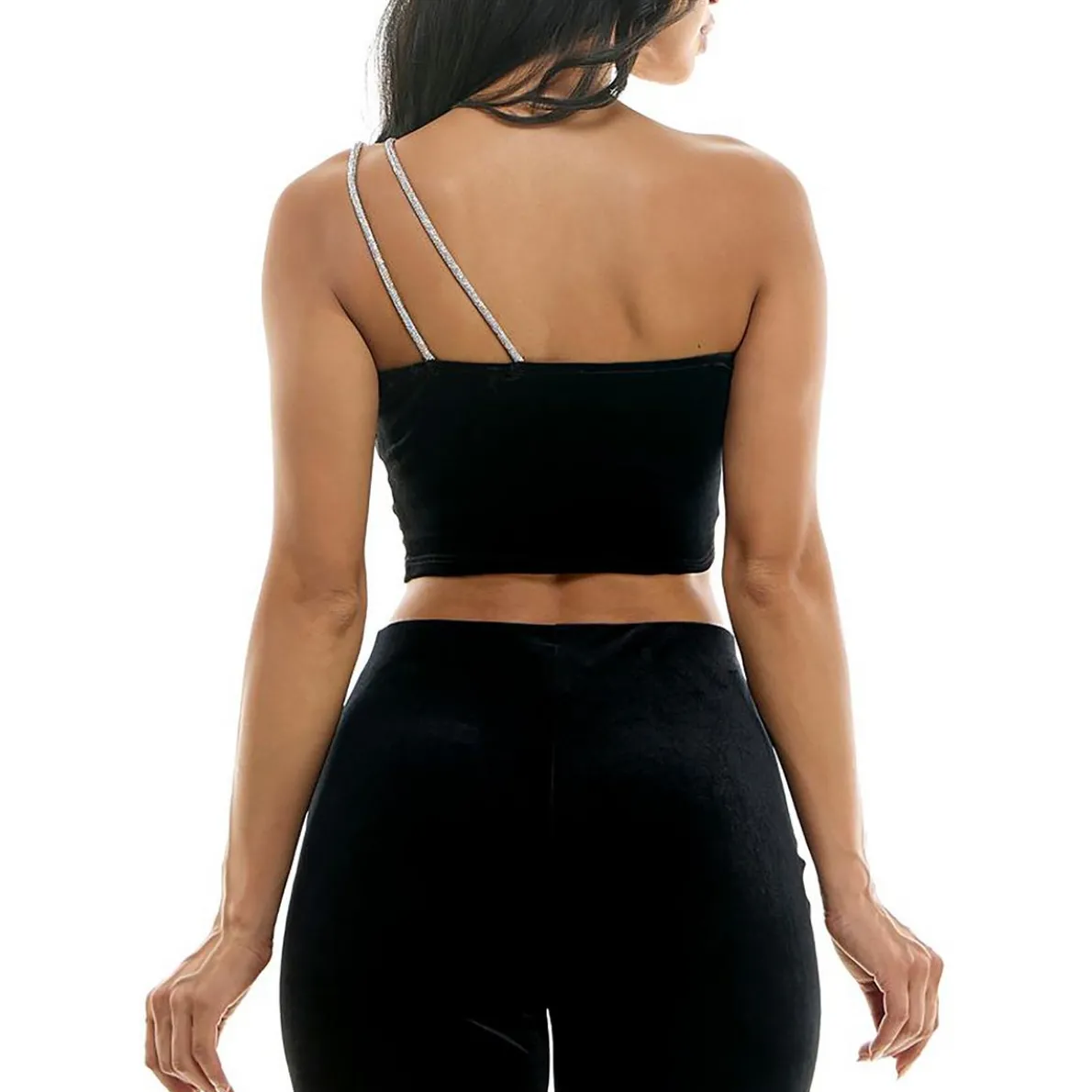 Bee Darlin Rhinestone Velvet Cropped