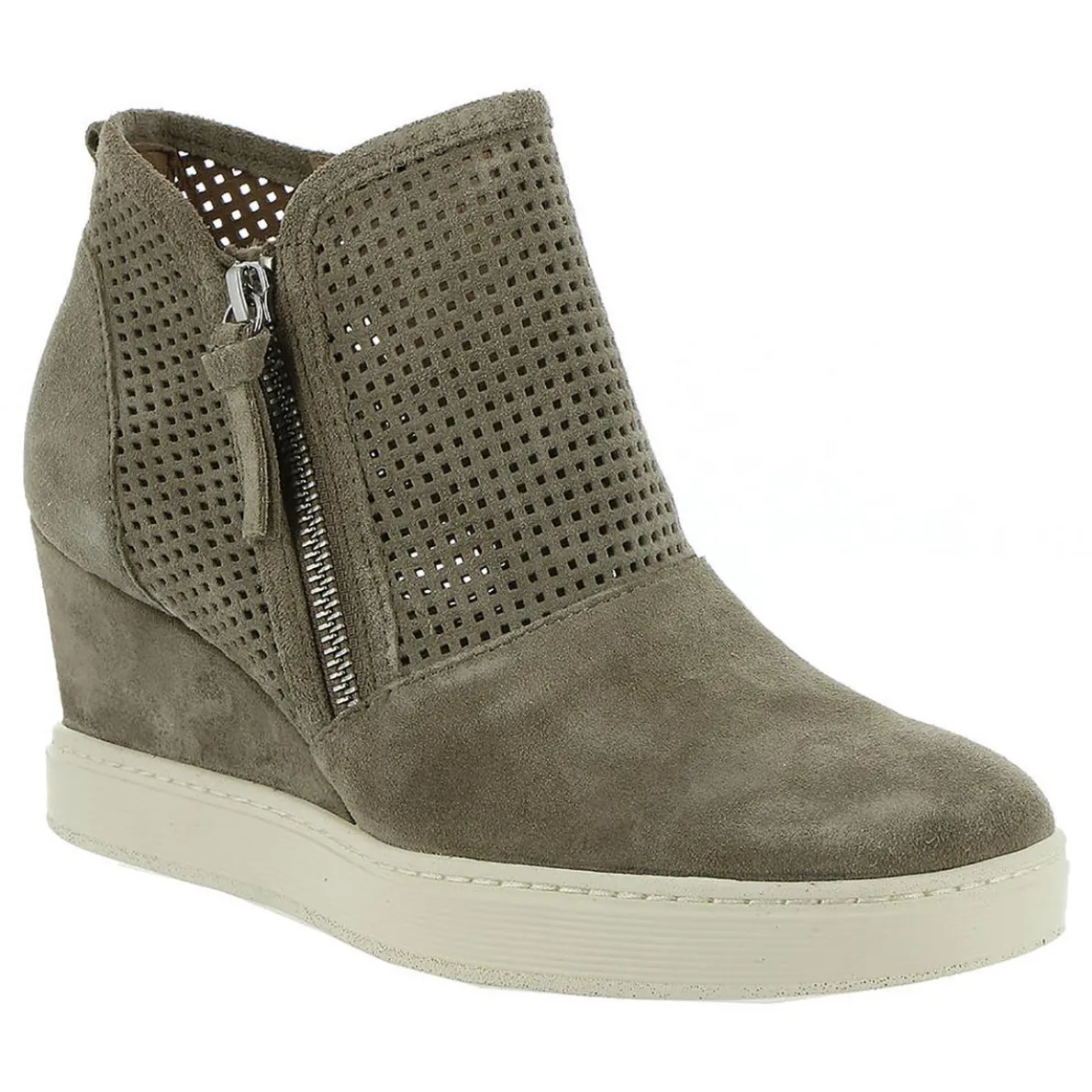 Bellview Suede Perforated Wedge Boots