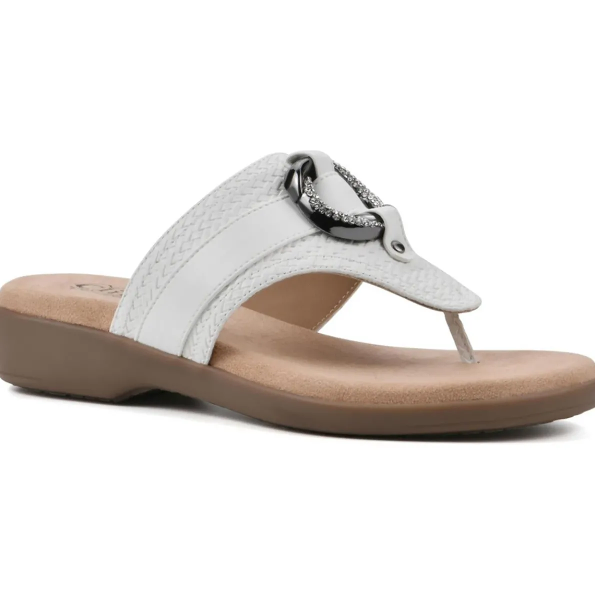 Benedict Faux Leather Thong Sandals