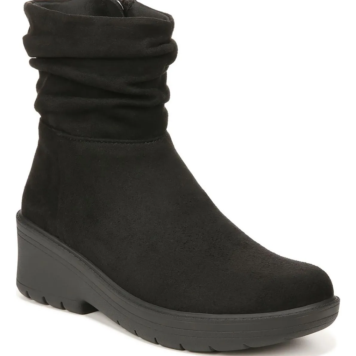 Berkley Faux Suede Ruched Ankle Boots
