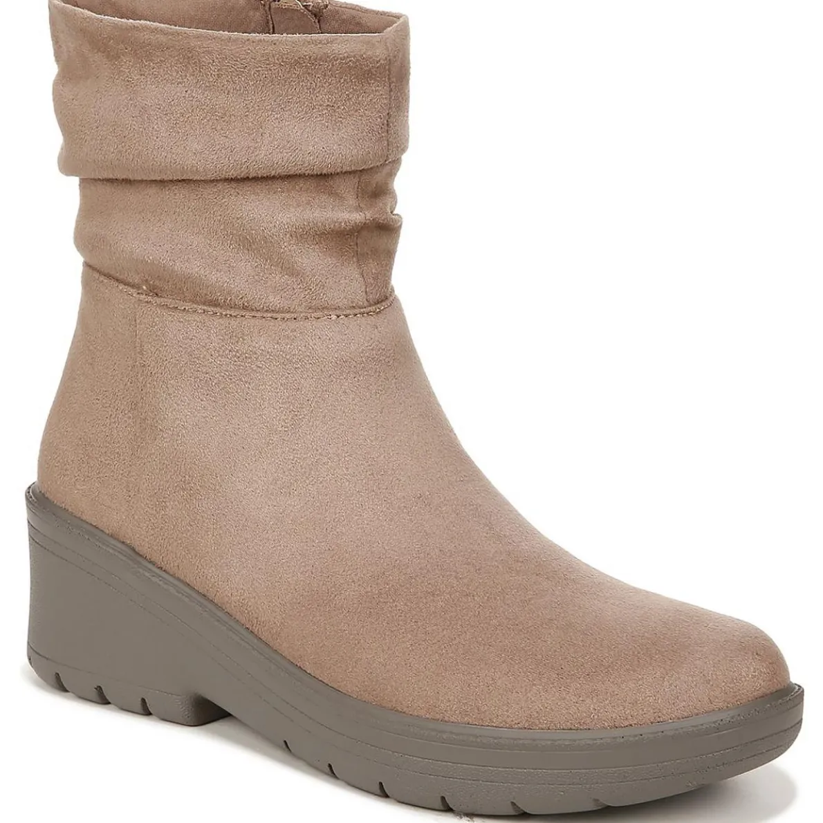 Berkley Faux Suede Ruched Ankle Boots