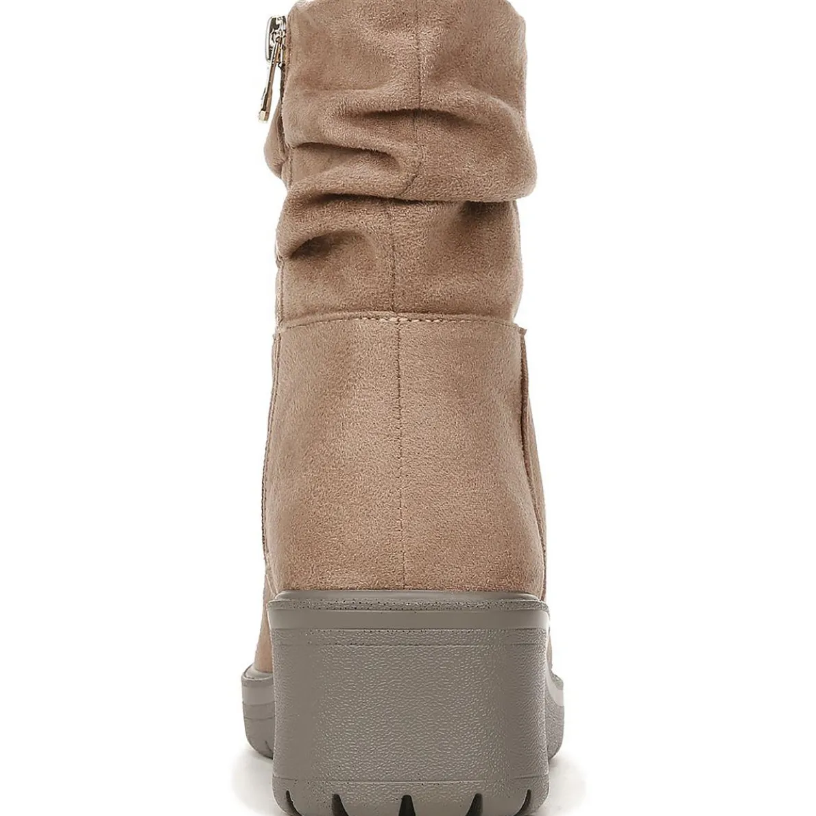 Berkley Faux Suede Ruched Ankle Boots