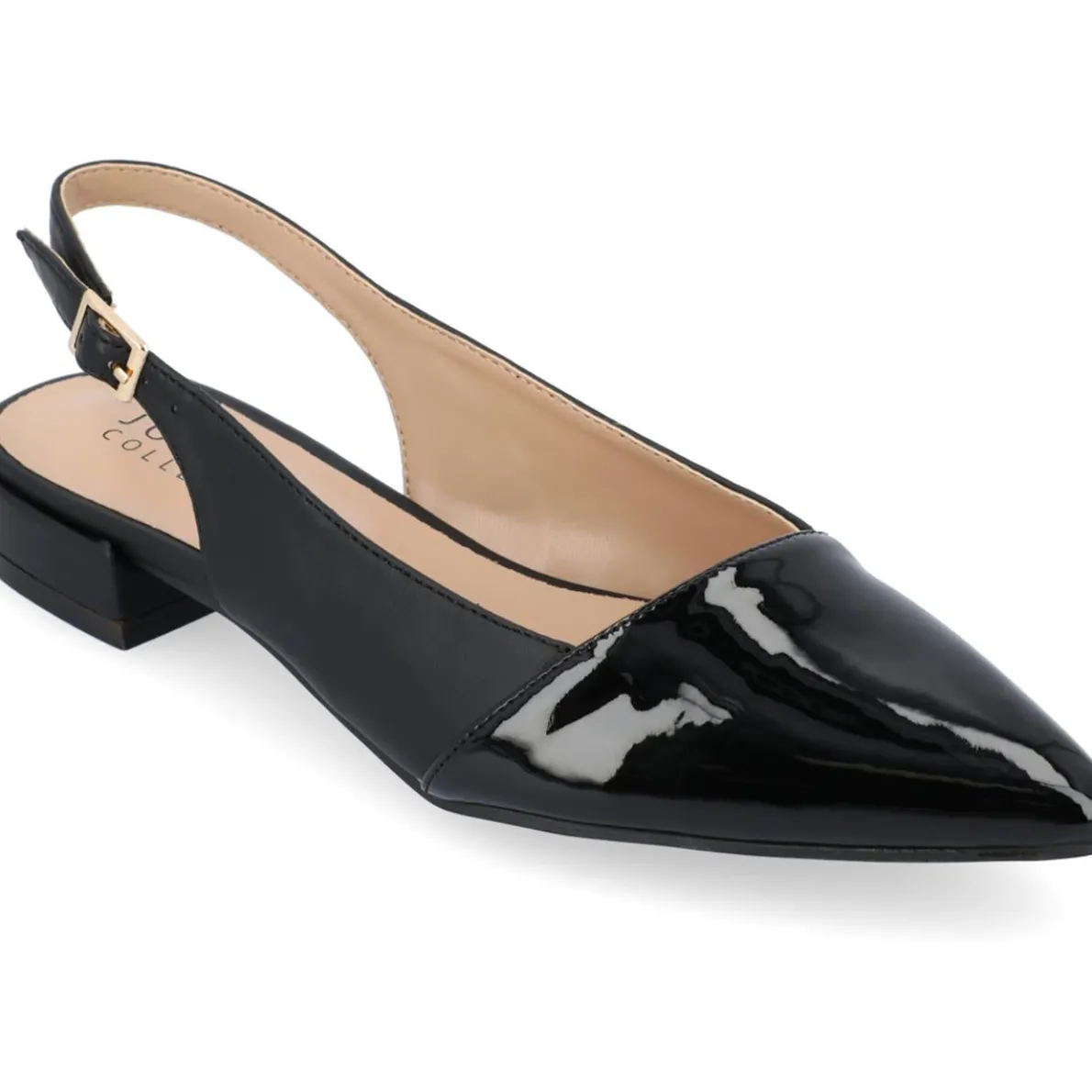 Bertie Patent Slip On Slingbacks