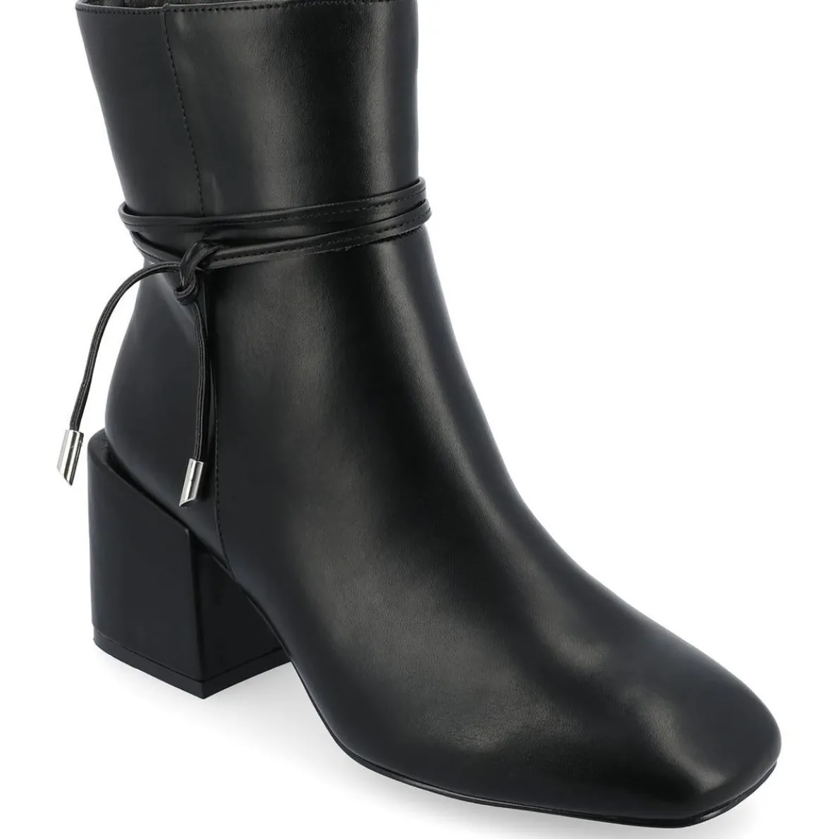 Beverley Faux Leather Square Toe Booties